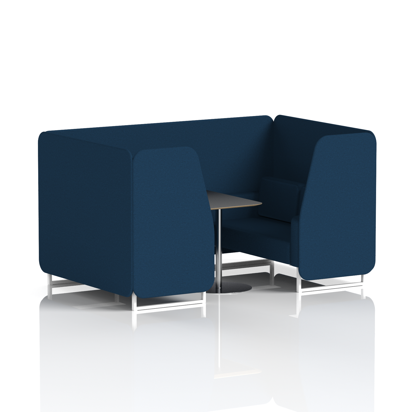 Brixworth Booth With Black Table In Single Tone (Part 1)