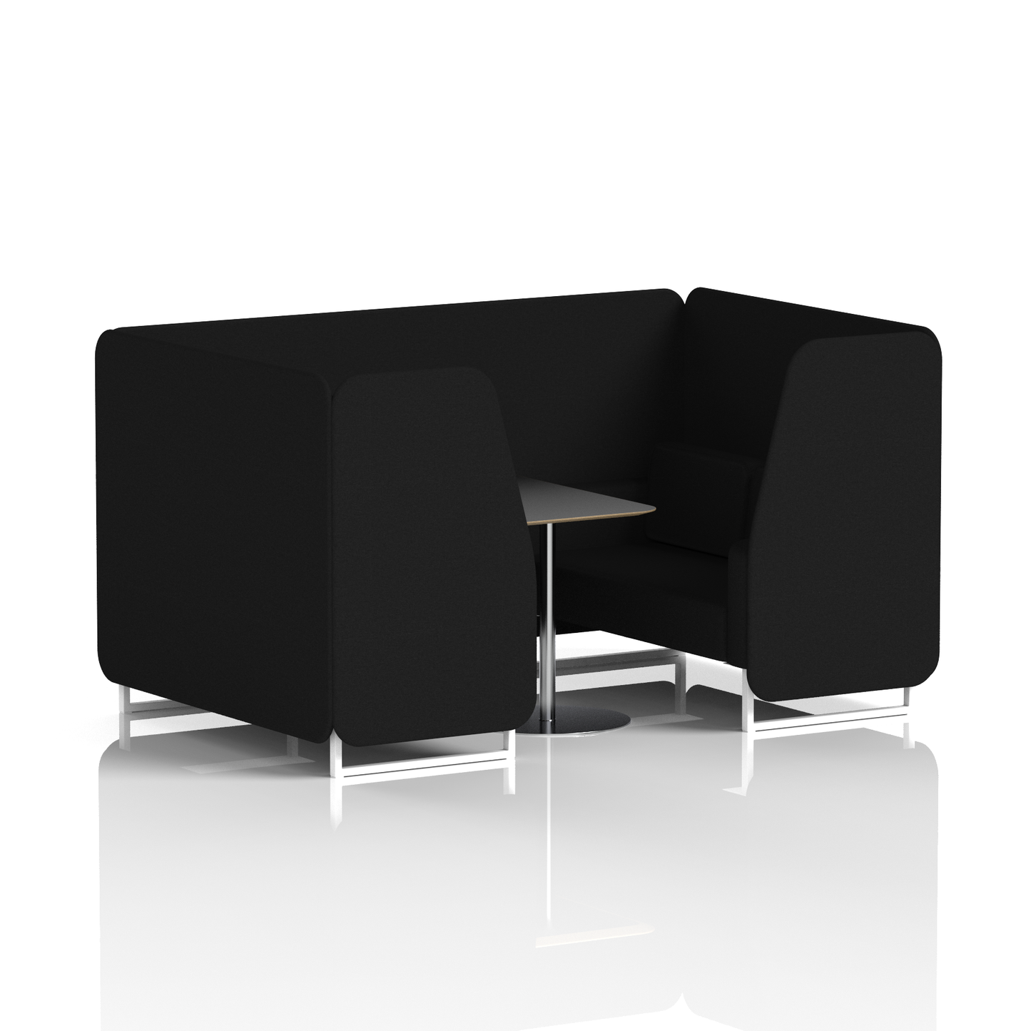 Brixworth Booth With Black Table In Single Tone (Part 1)