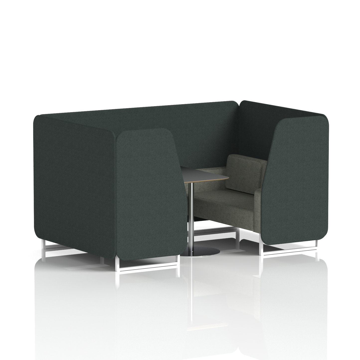 Brixworth Booth With Black Table In Two Tone (Part 1)