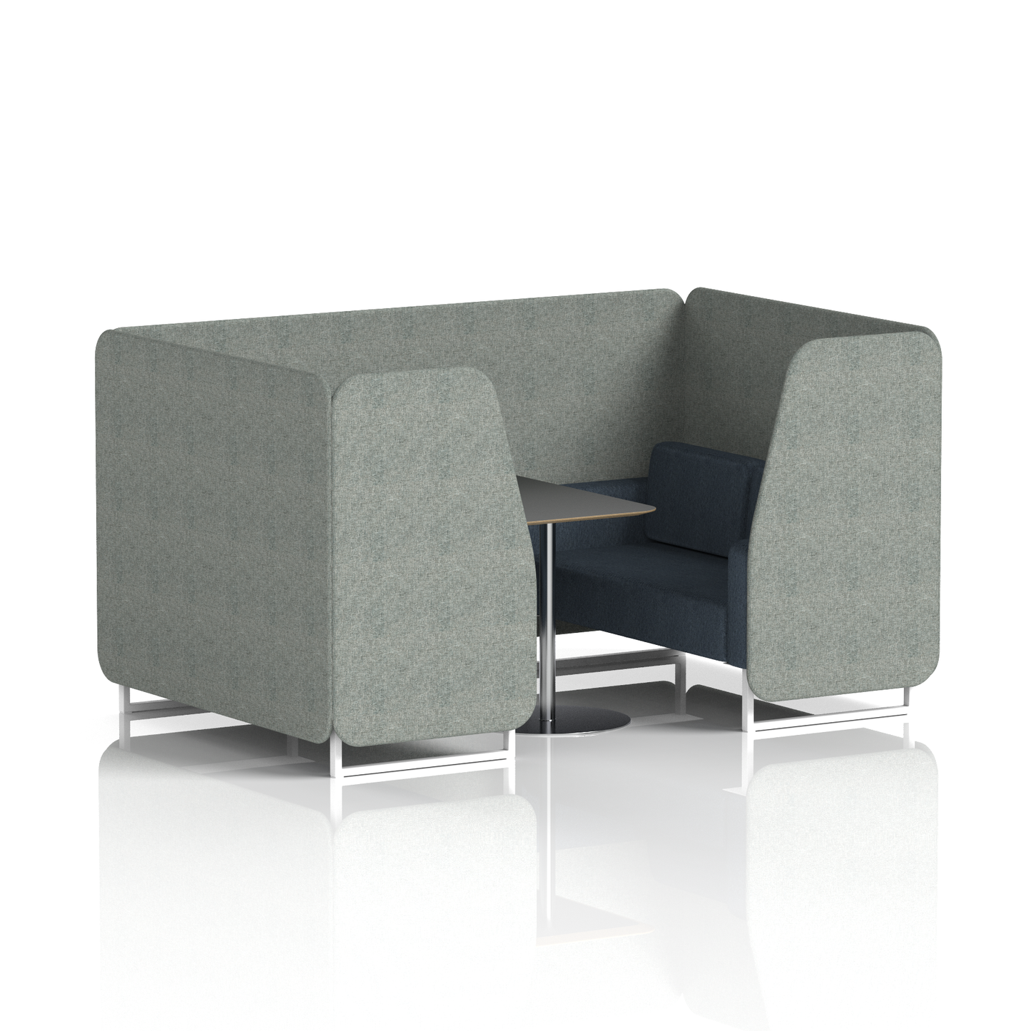 Brixworth Booth With Black Table In Two Tone (Part 1)