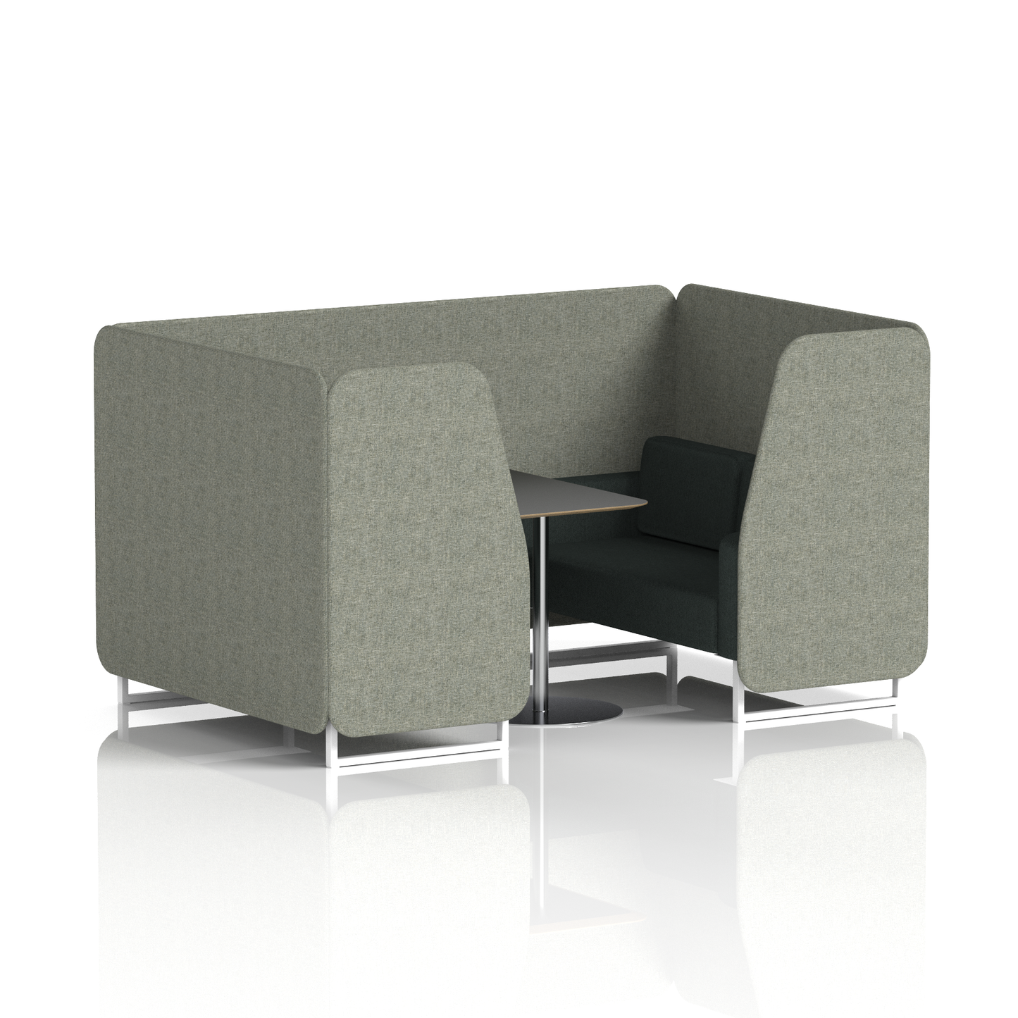 Brixworth Booth With Black Table In Two Tone (Part 1)