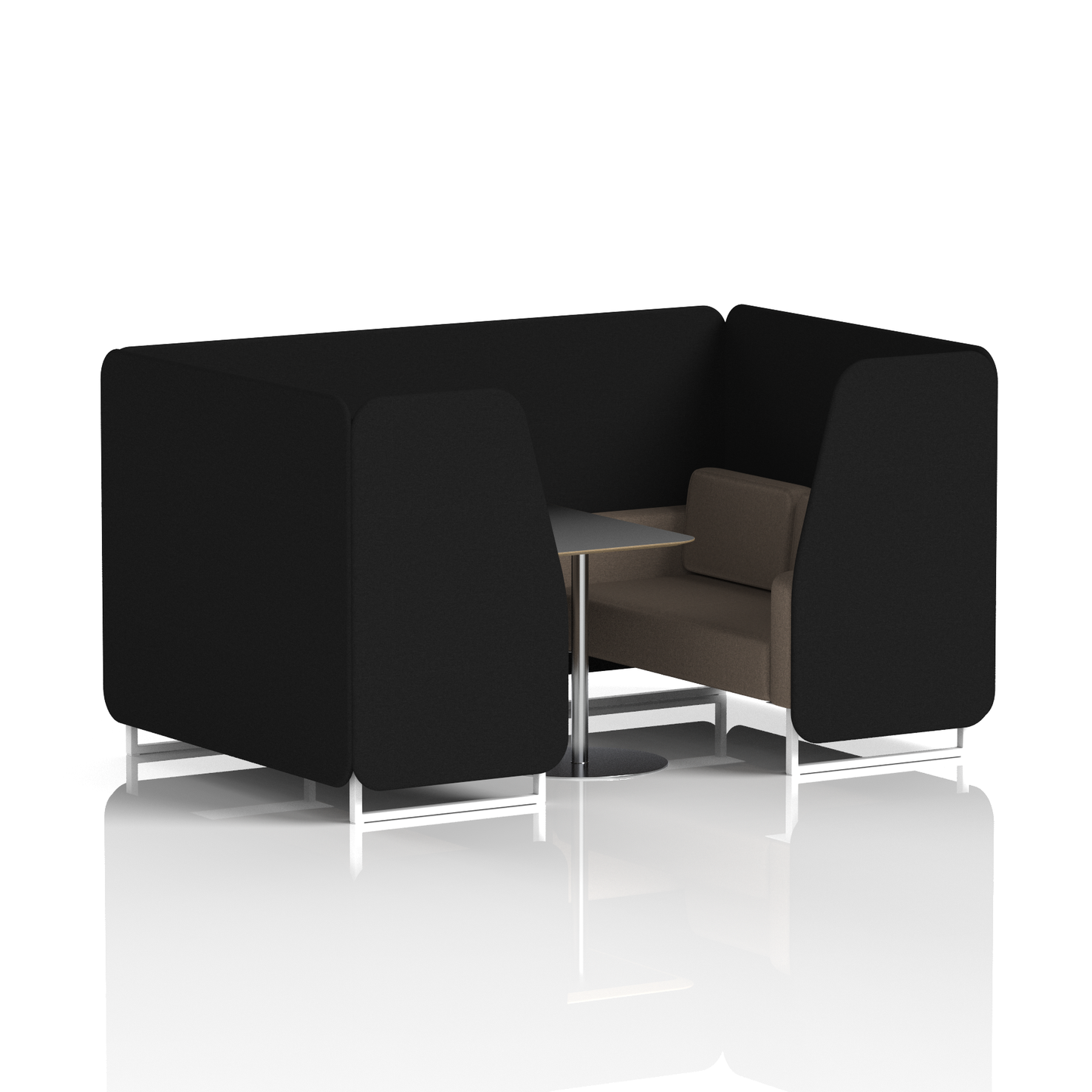 Brixworth Booth With Black Table In Two Tone (Part 1)