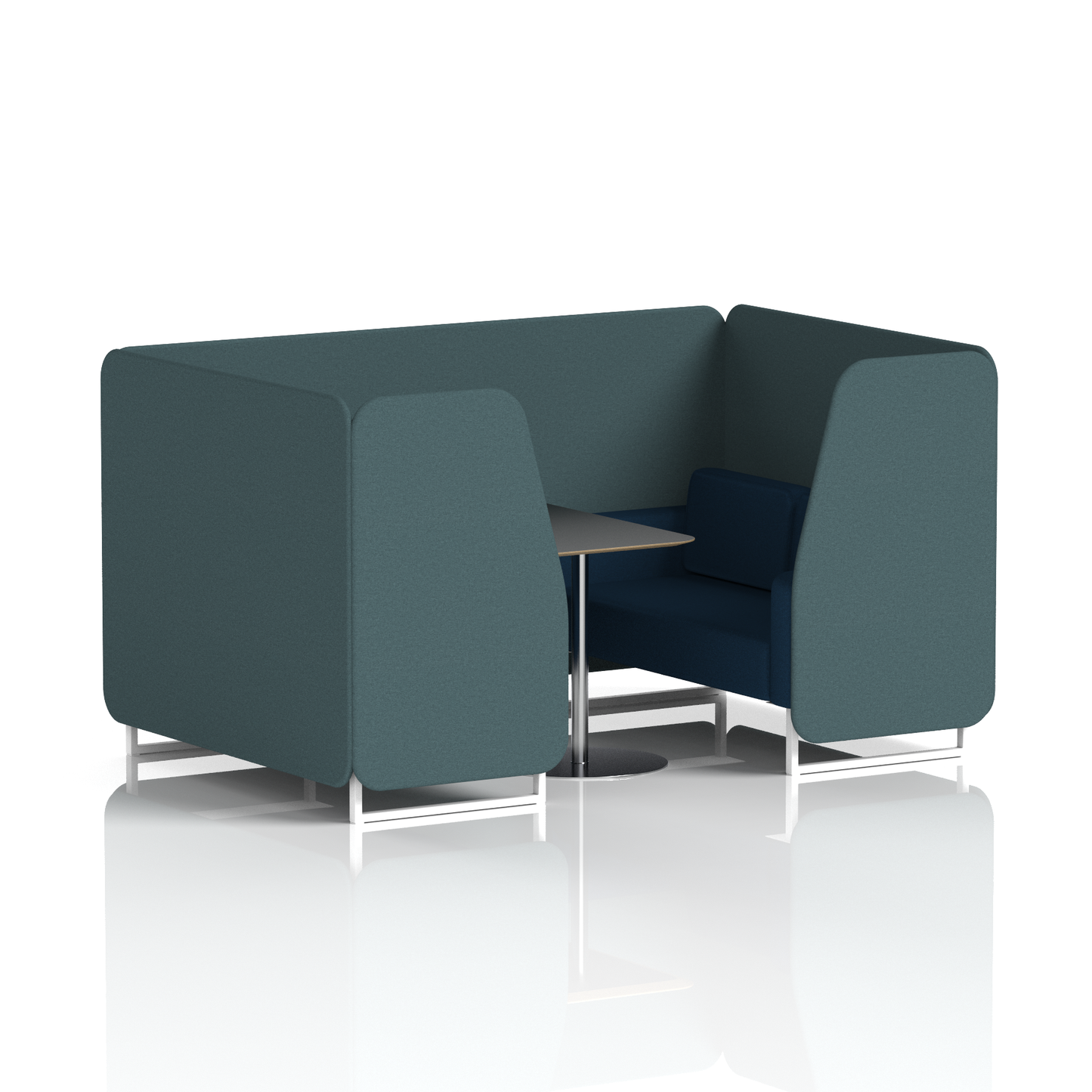 Brixworth Booth With Black Table In Two Tone (Part 2)