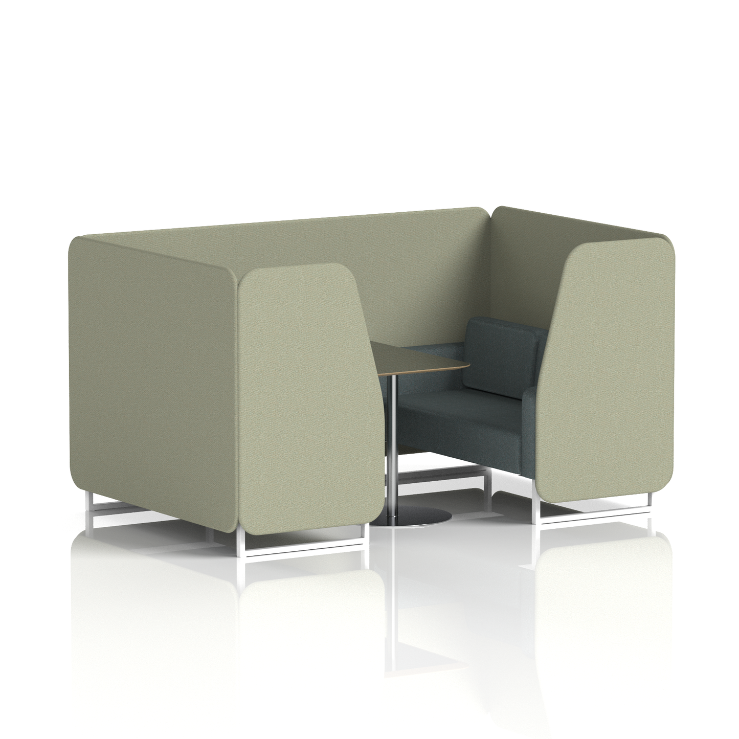 Brixworth Booth With Black Table In Two Tone (Part 2)