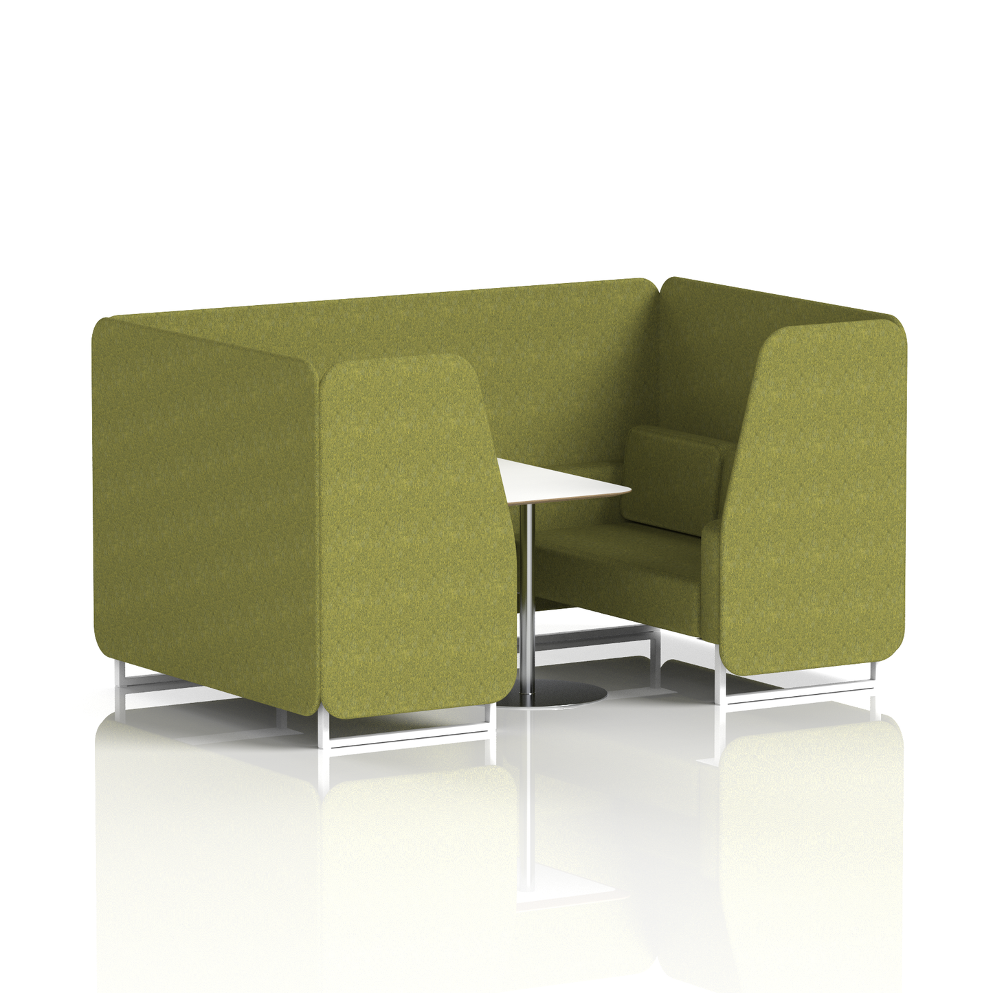 Brixworth Booth With White Table In Single Tone (Part 1)