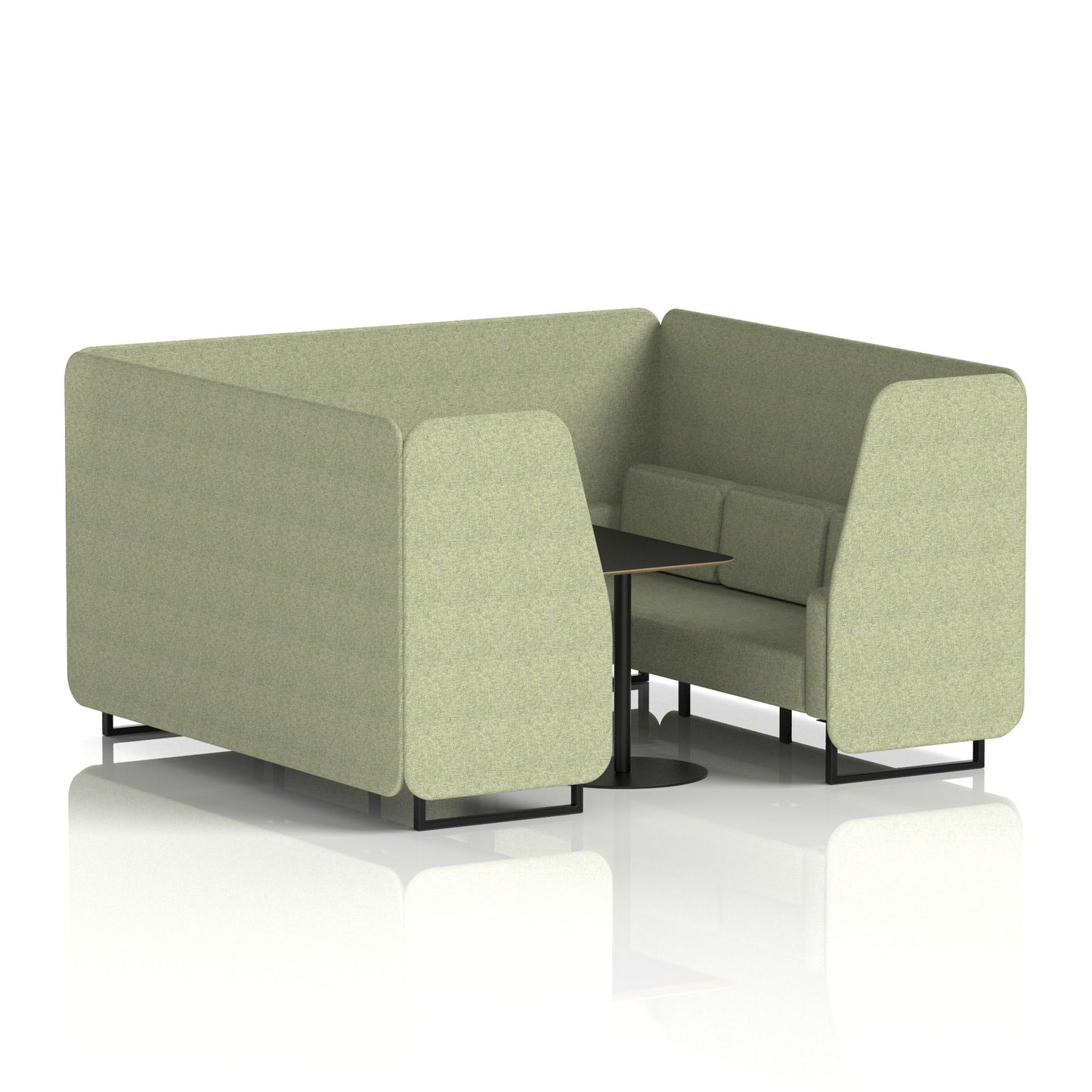 Brixworth Booth With Black Table In Single Tone (Part 1)