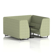 Brixworth Booth With Black Table In Single Tone (Part 1)
