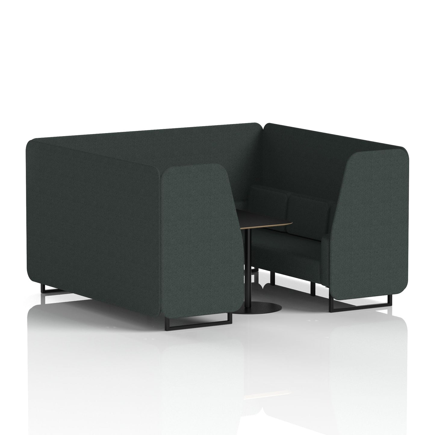 Brixworth Booth With Black Table In Single Tone (Part 1)