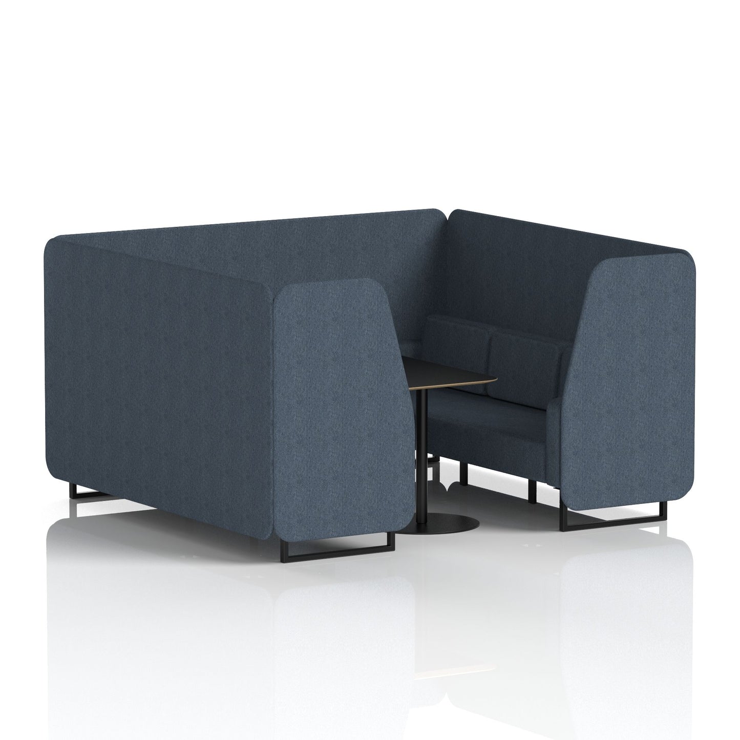 Brixworth Booth With Black Table In Single Tone (Part 1)