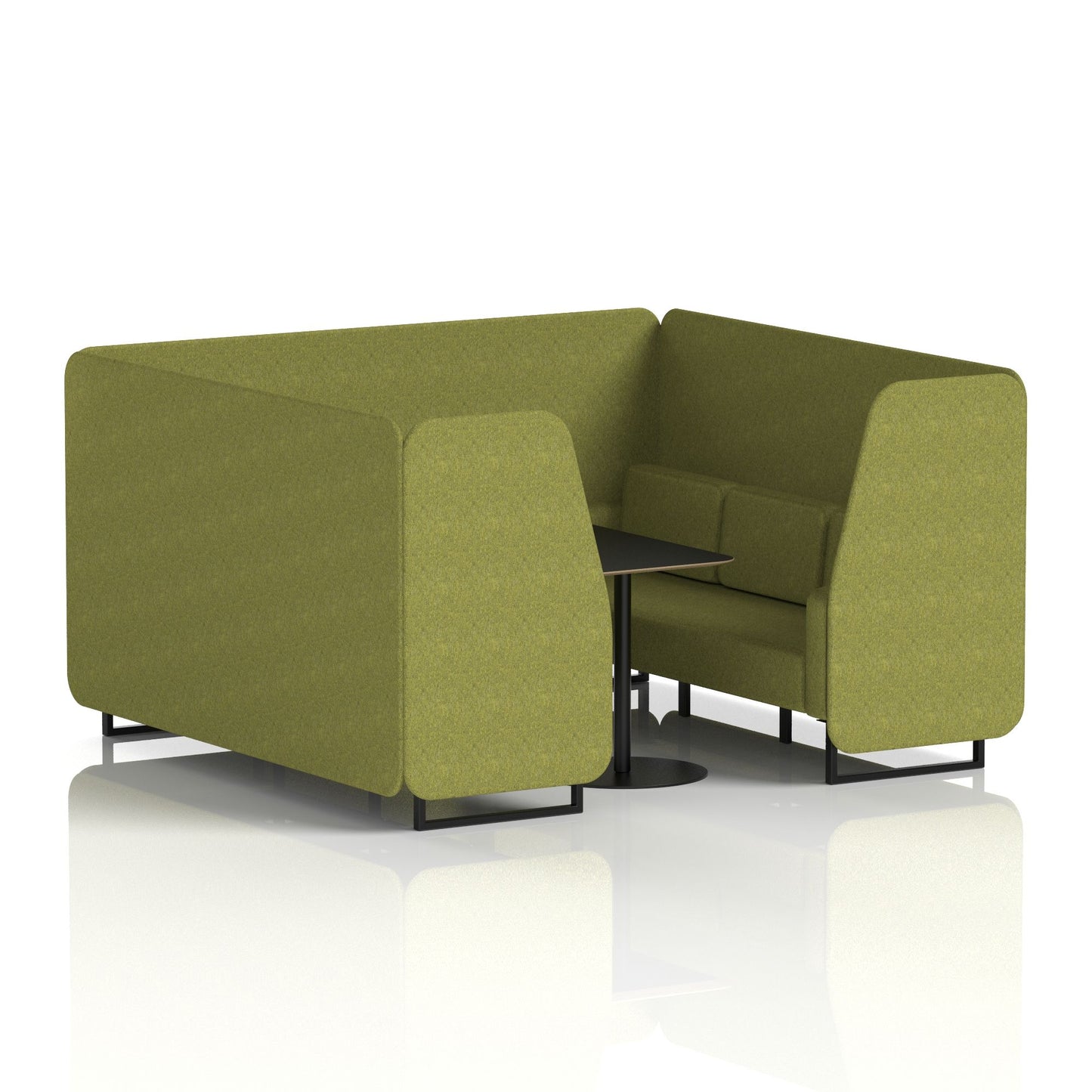 Brixworth Booth With Black Table In Single Tone (Part 1)