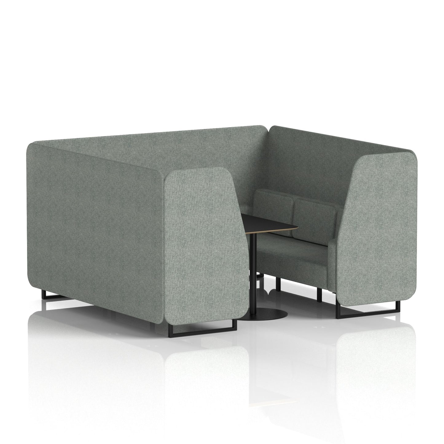 Brixworth Booth With Black Table In Single Tone (Part 1)