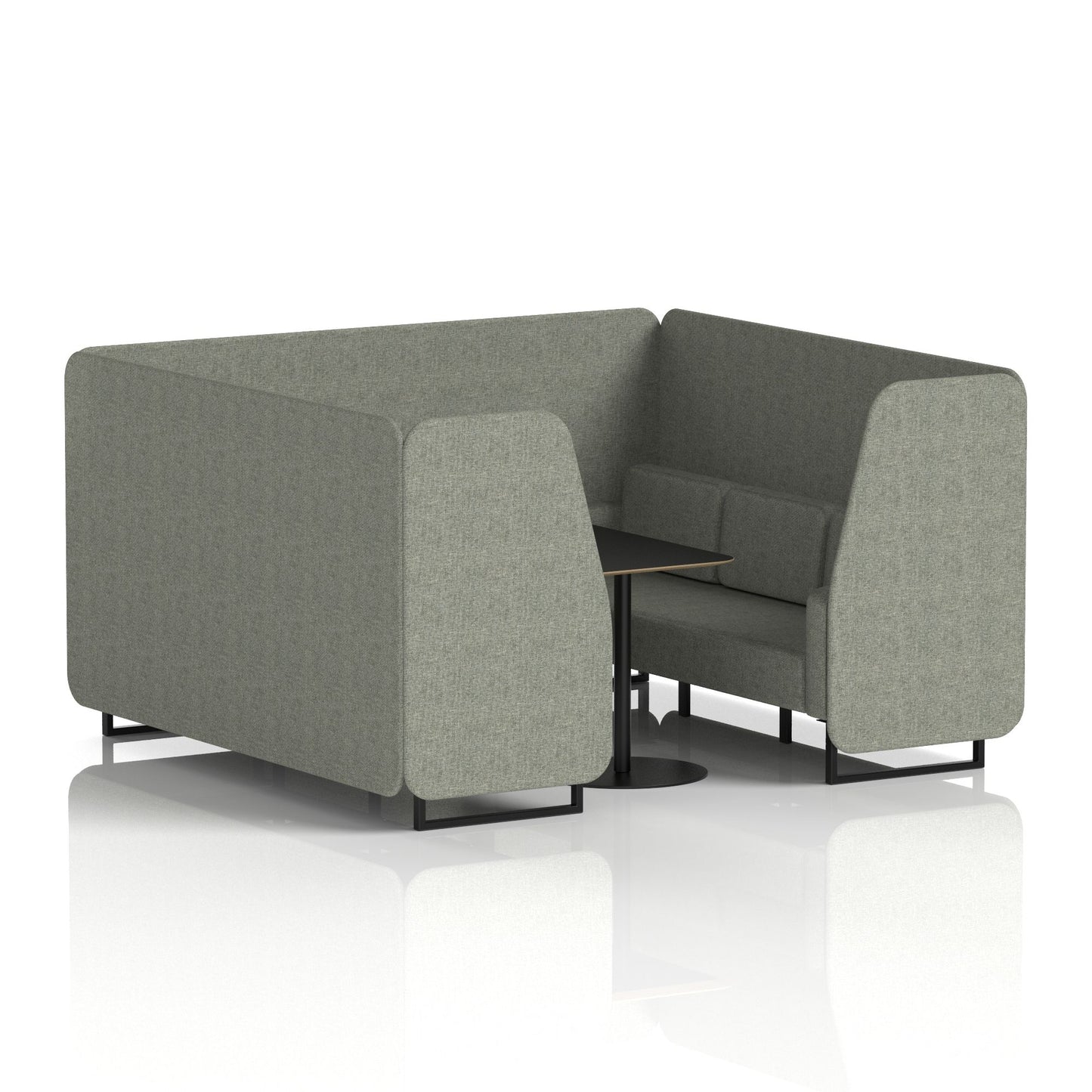 Brixworth Booth With Black Table In Single Tone (Part 1)