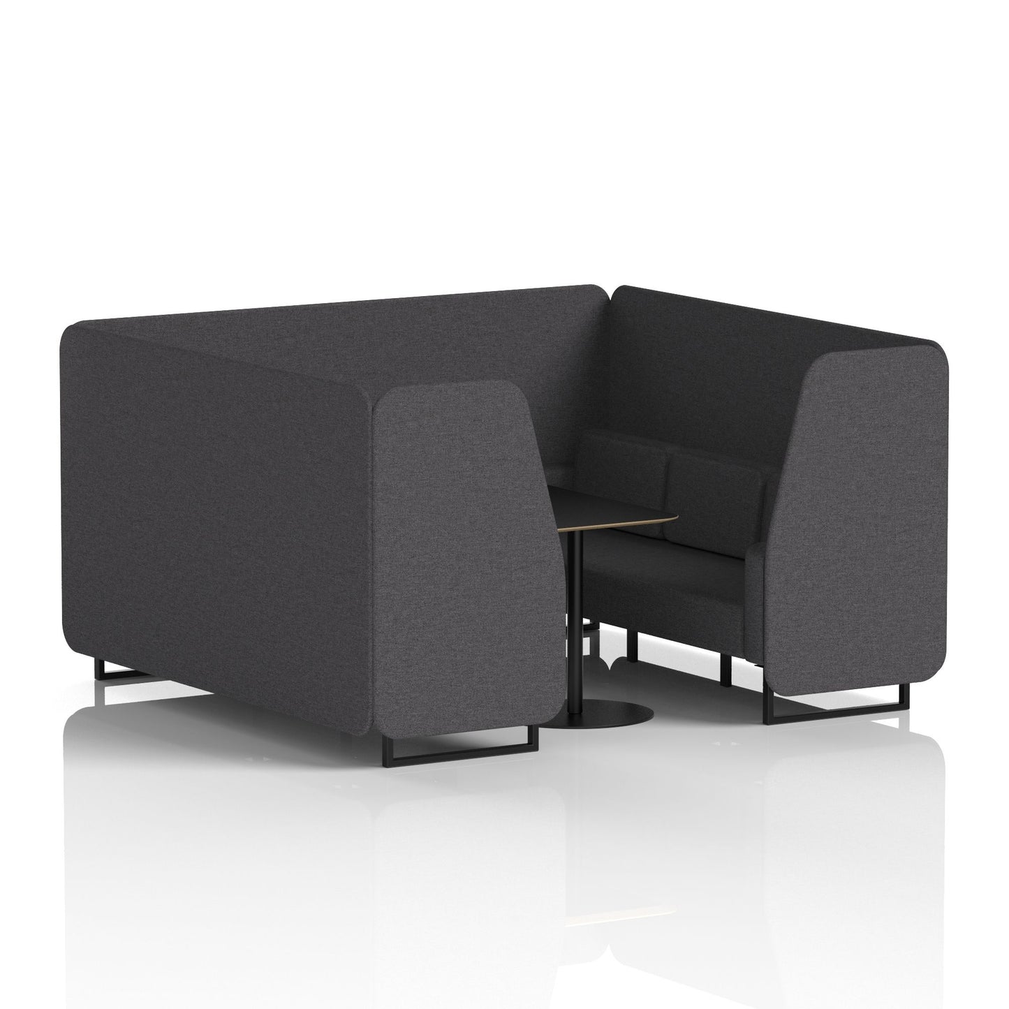 Brixworth Booth With Black Table In Single Tone (Part 1)