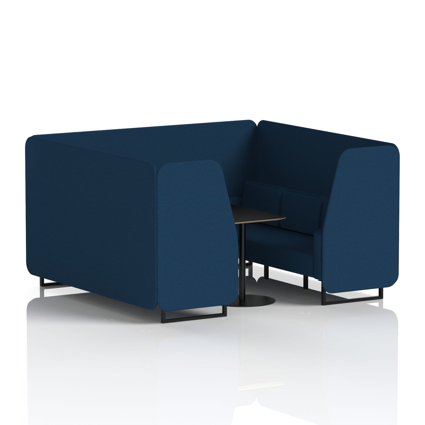 Brixworth Booth With Black Table In Single Tone (Part 1)