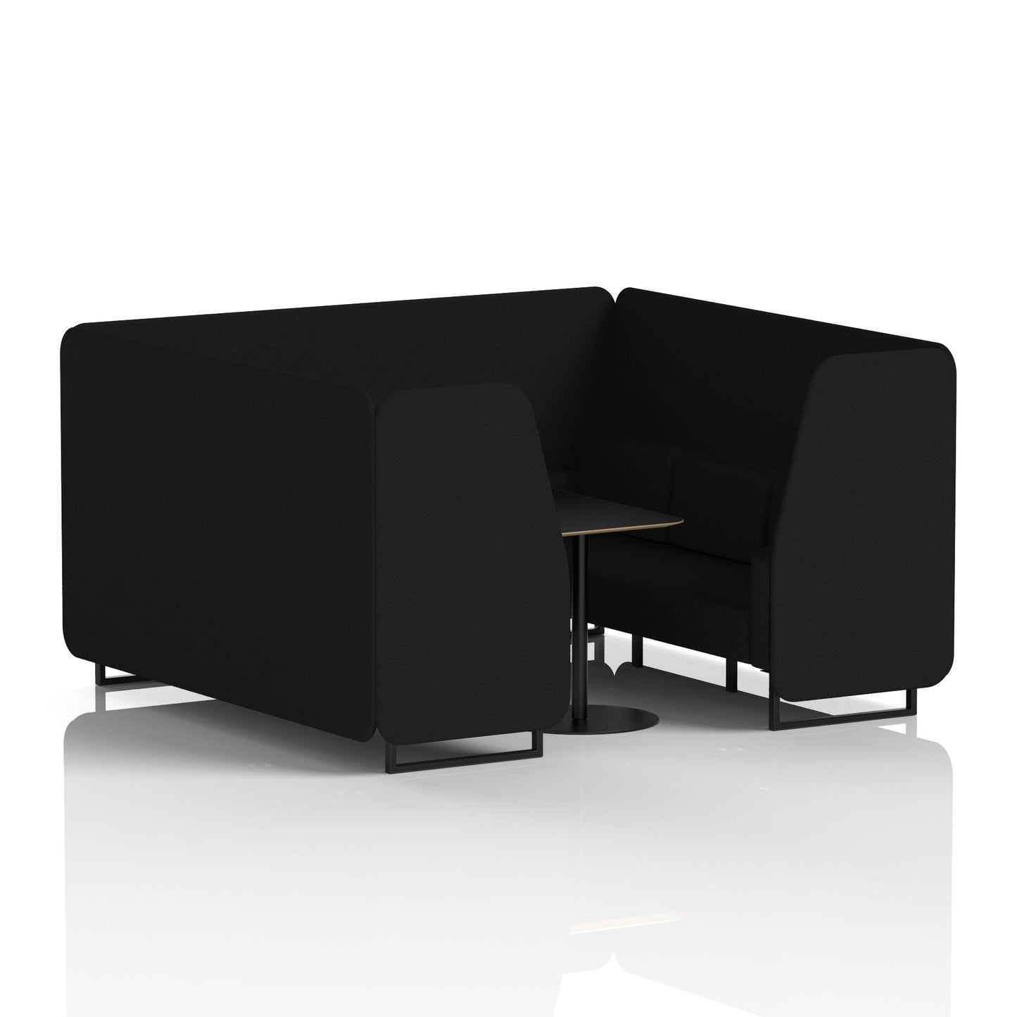 Brixworth Booth With Black Table In Single Tone (Part 1)