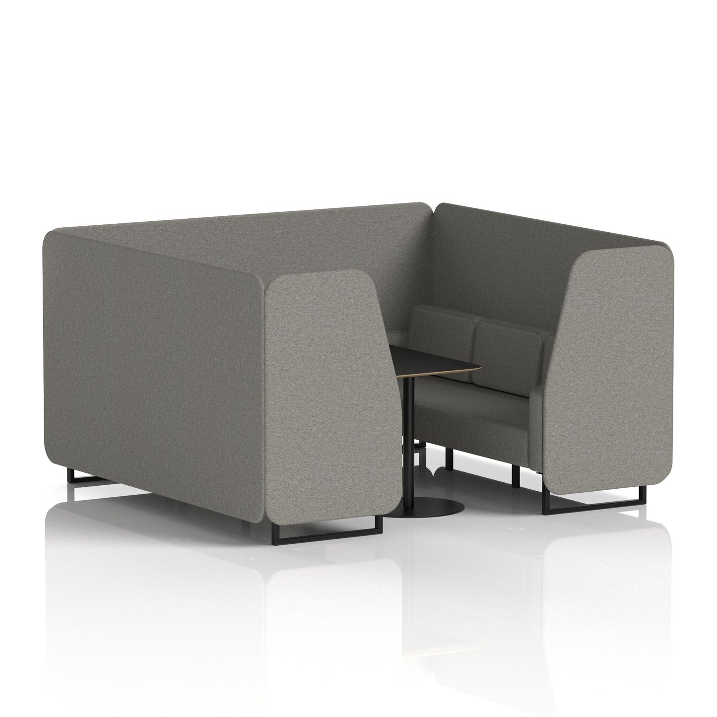 Brixworth Booth With Black Table In Single Tone (Part 1)