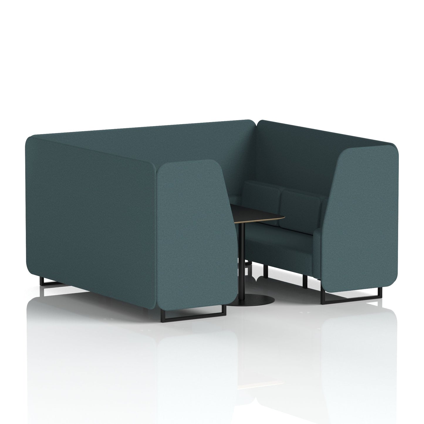 Brixworth Booth With Black Table In Single Tone (Part 1)