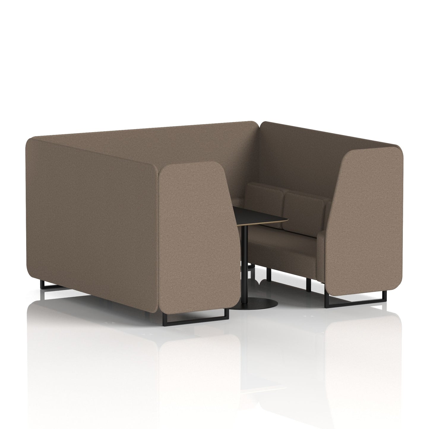 Brixworth Booth With Black Table In Single Tone (Part 1)