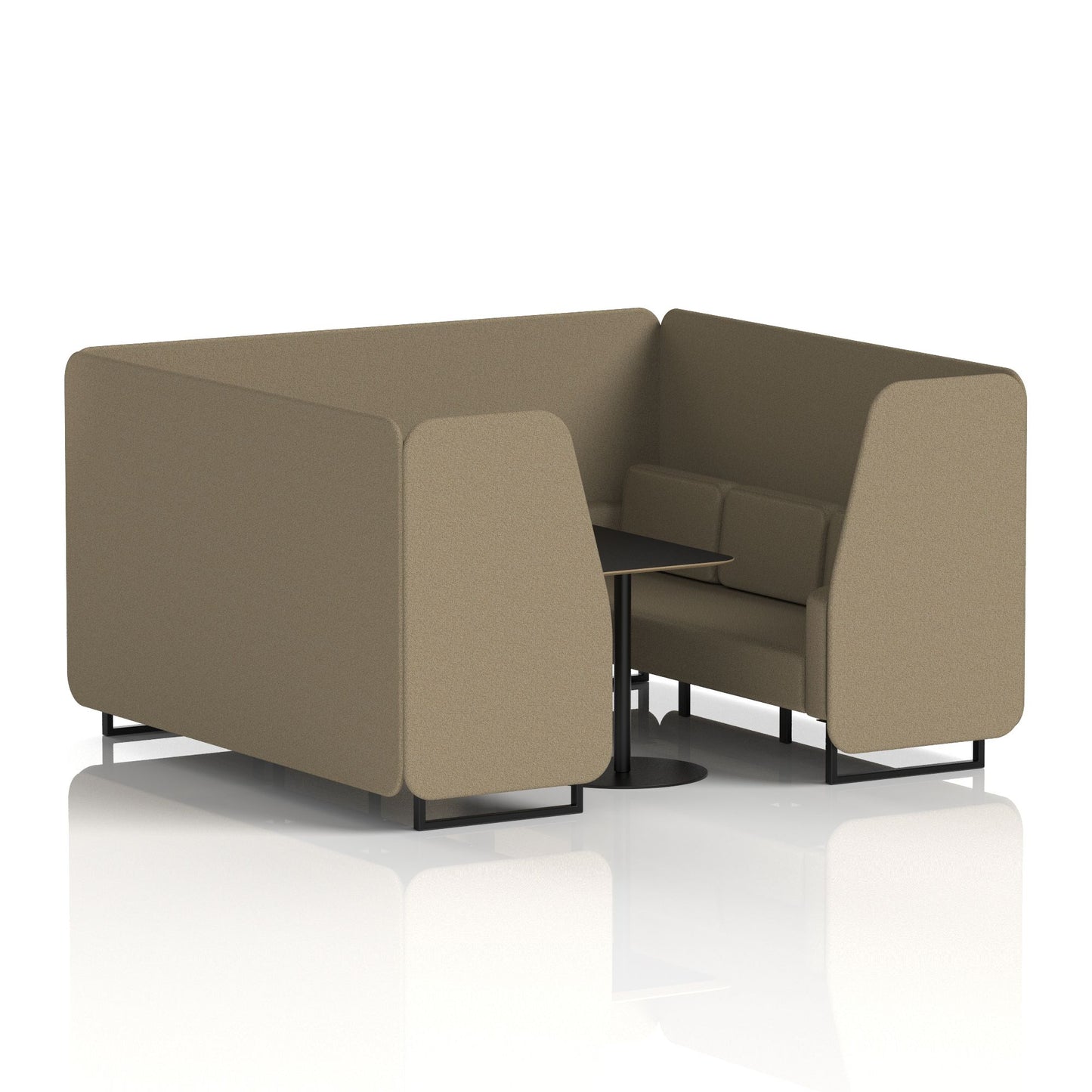Brixworth Booth With Black Table In Single Tone (Part 1)
