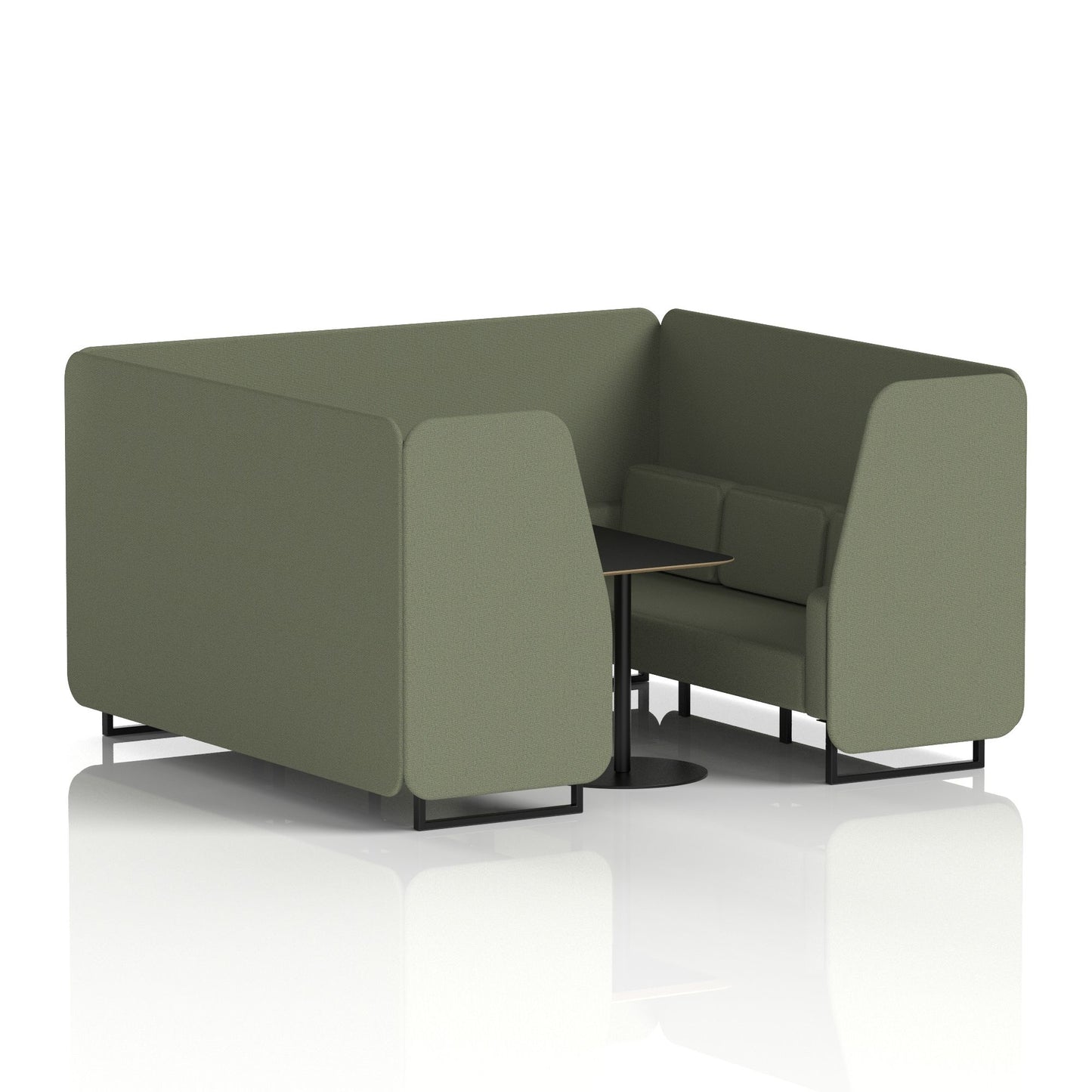 Brixworth Booth With Black Table In Single Tone (Part 1)