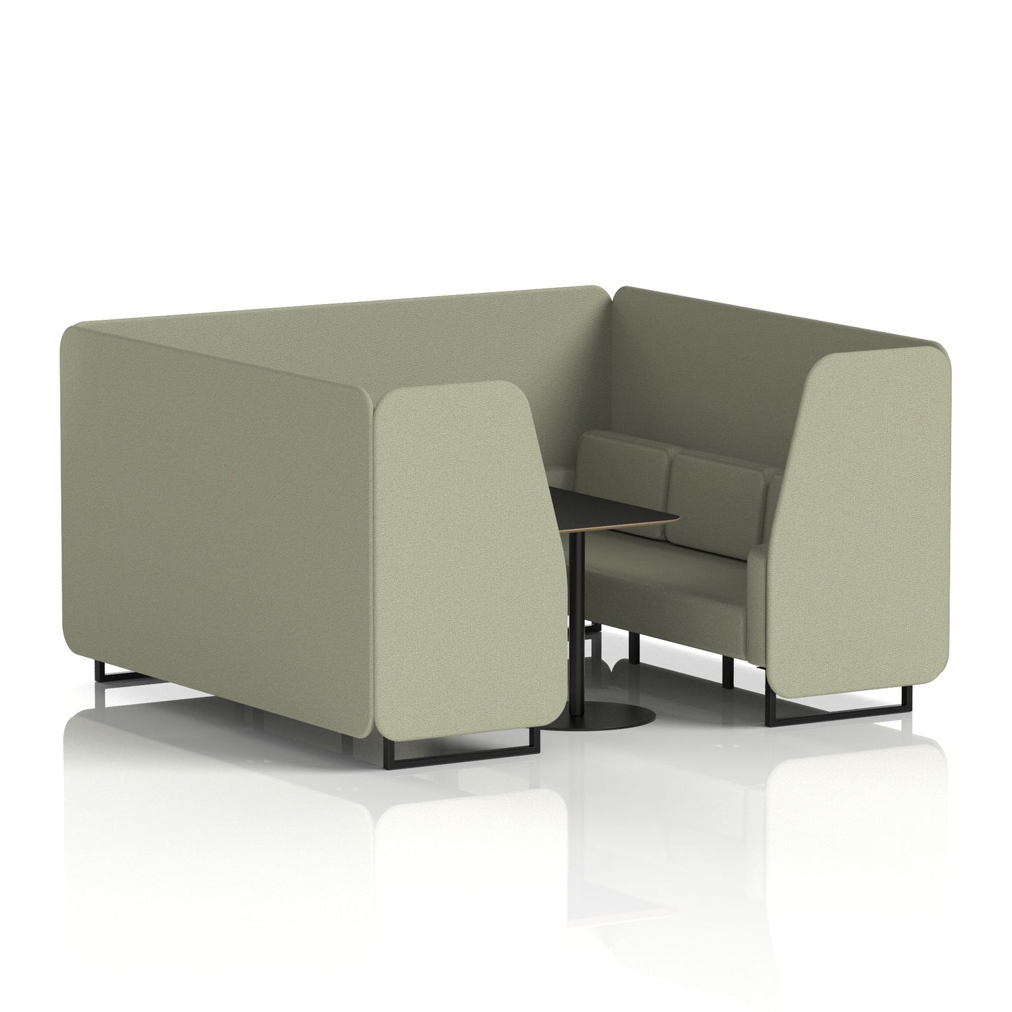 Brixworth Booth With Black Table In Single Tone (Part 1)