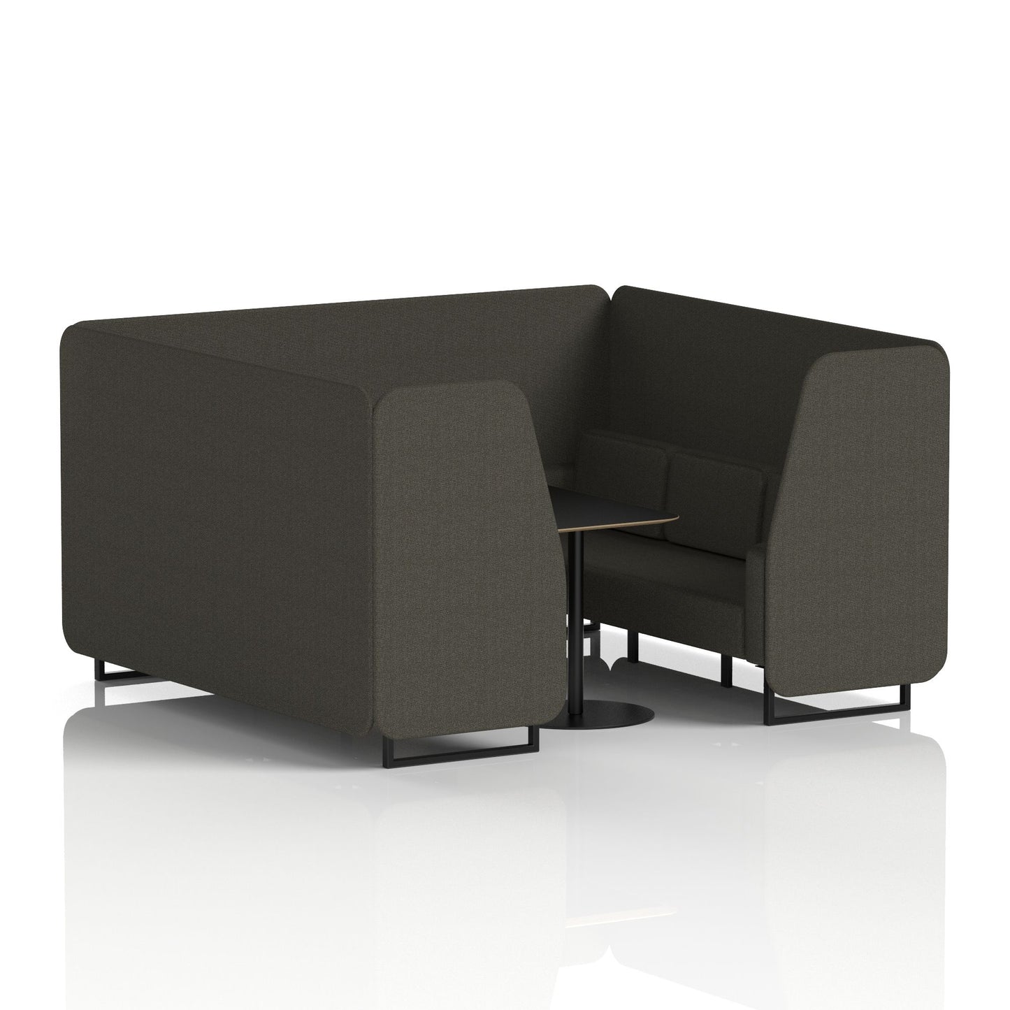 Brixworth Booth With Black Table In Single Tone (Part 1)