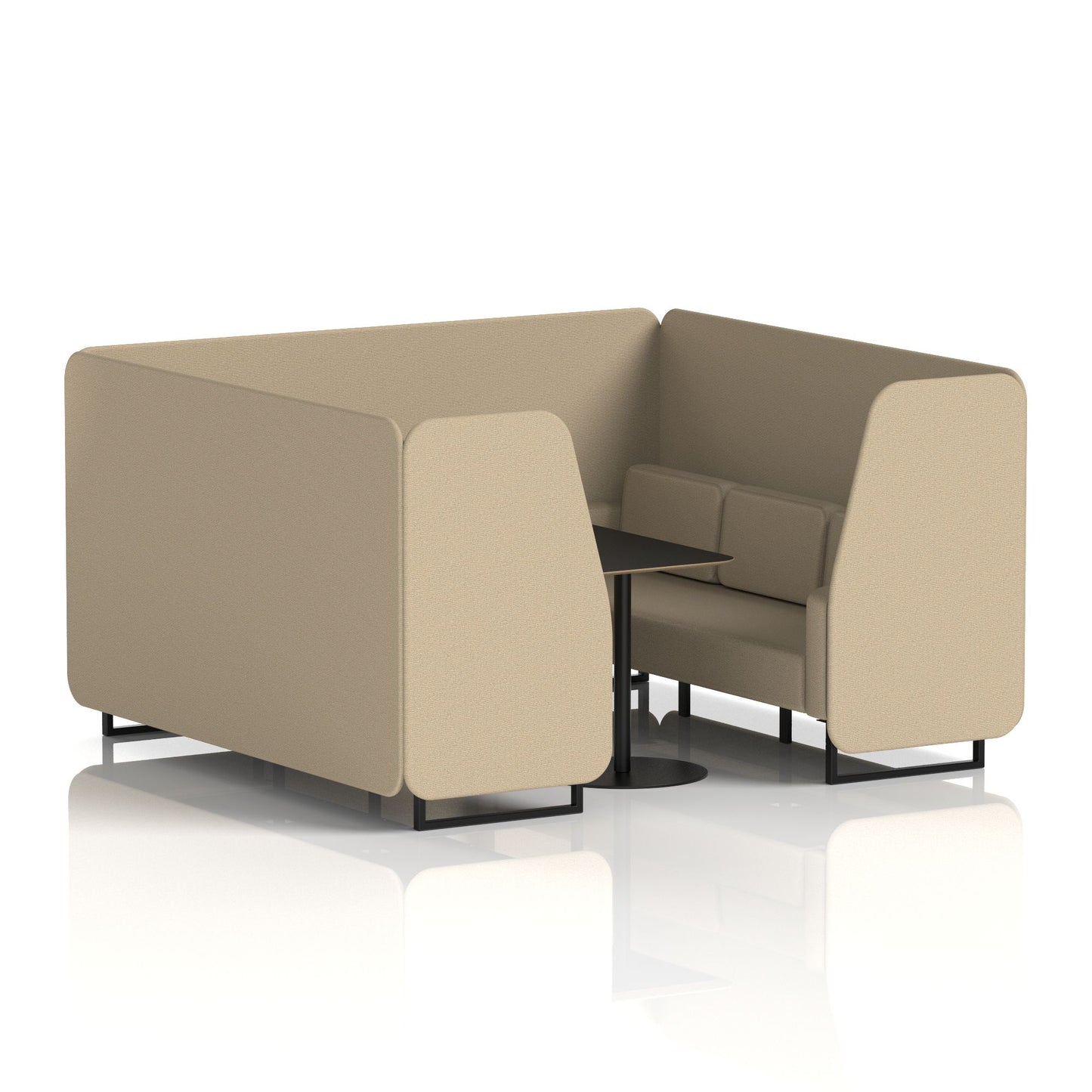 Brixworth Booth With Black Table In Single Tone (Part 1)