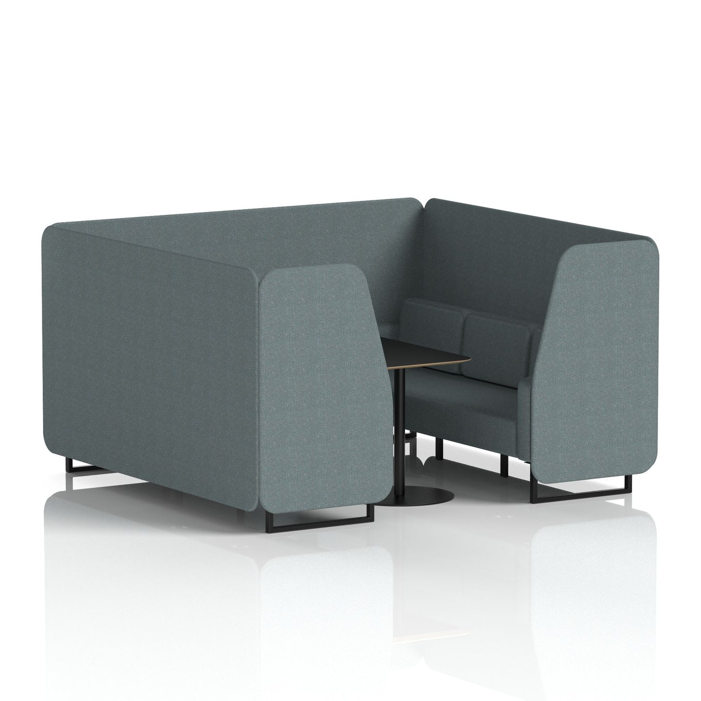 Brixworth Booth With Black Table In Single Tone (Part 1)