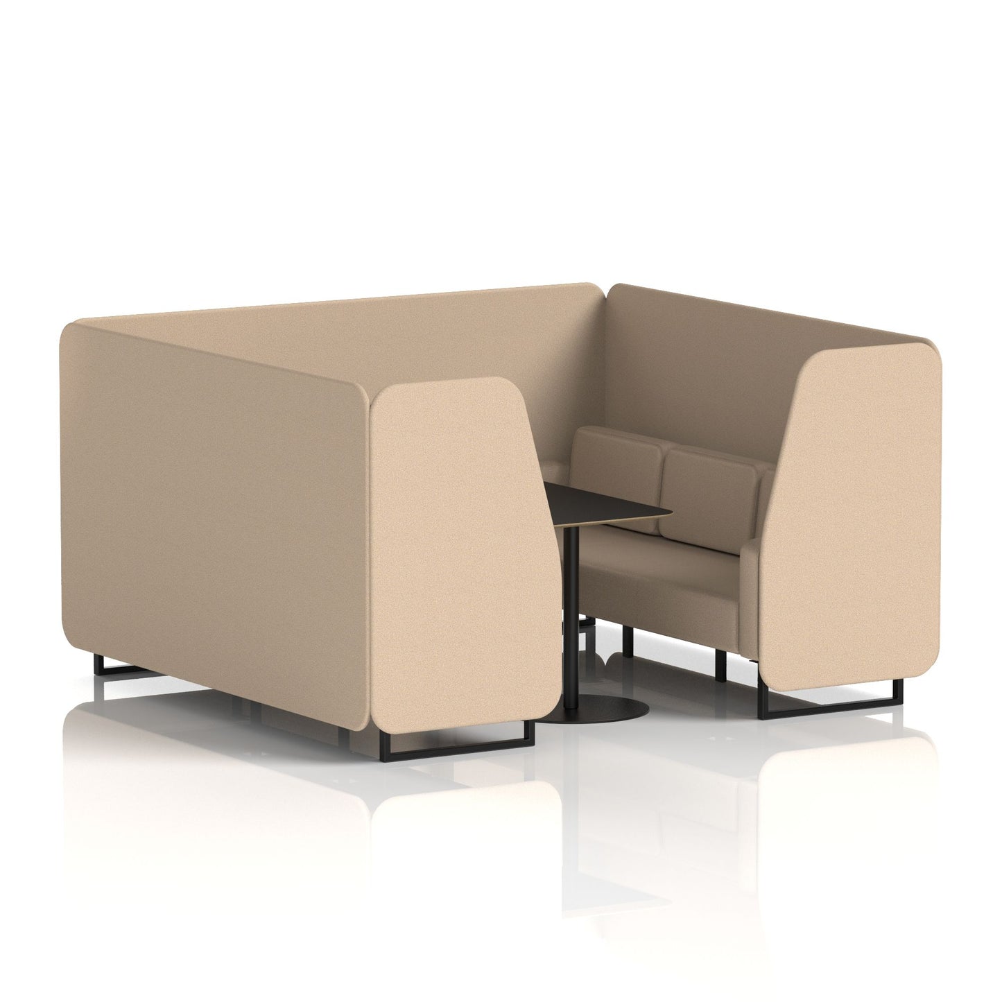 Brixworth Booth With Black Table In Single Tone (Part 1)