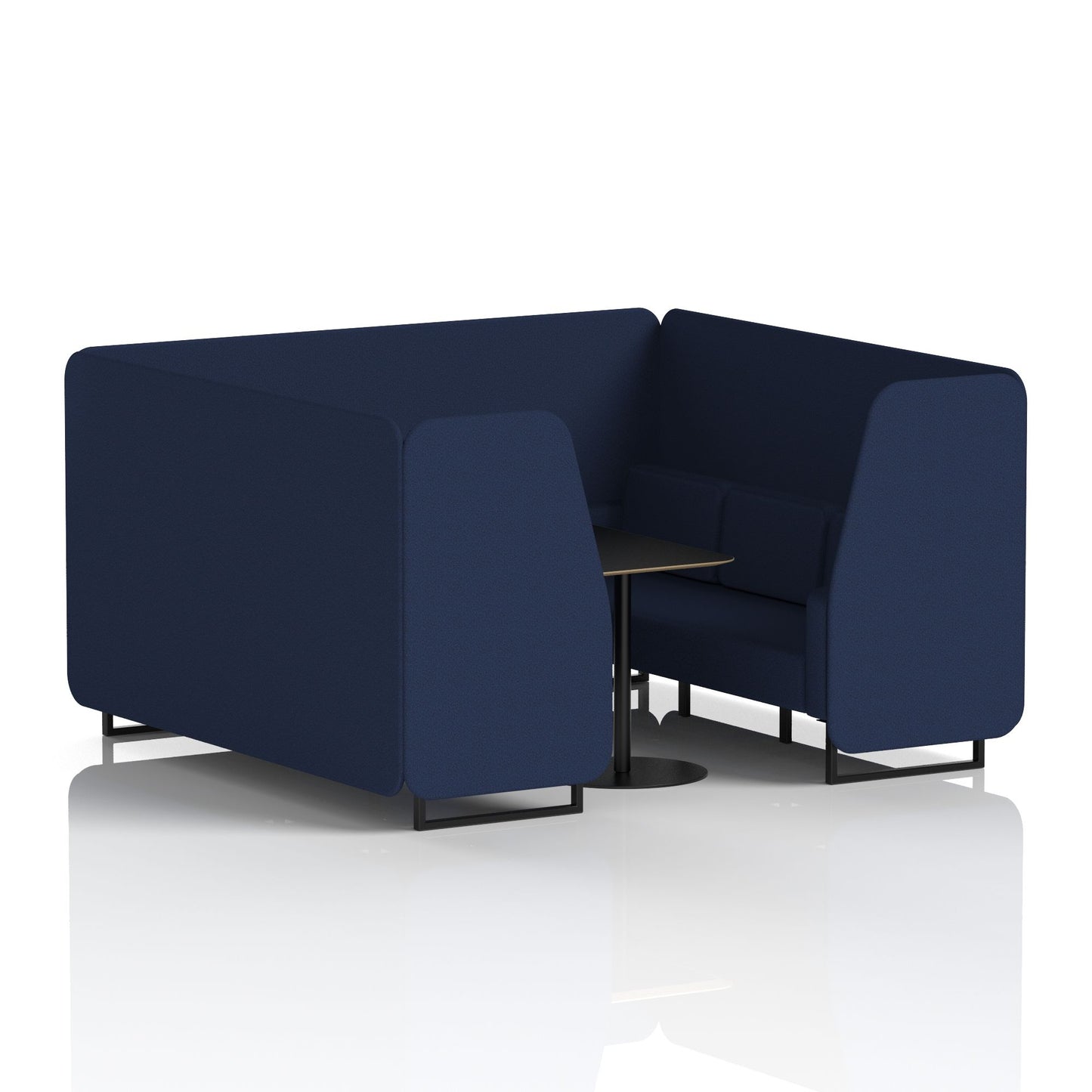 Brixworth Booth With Black Table In Single Tone (Part 1)