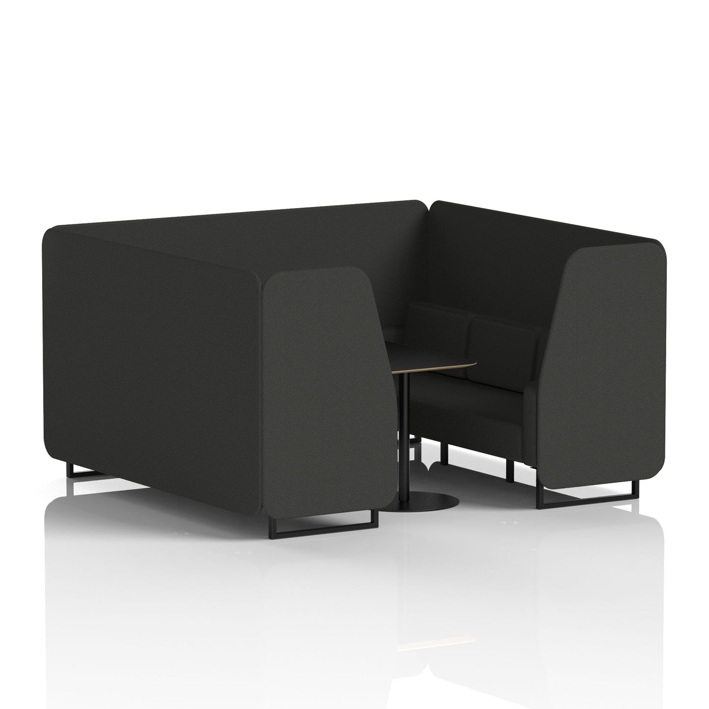 Brixworth Booth With Black Table In Single Tone (Part 1)