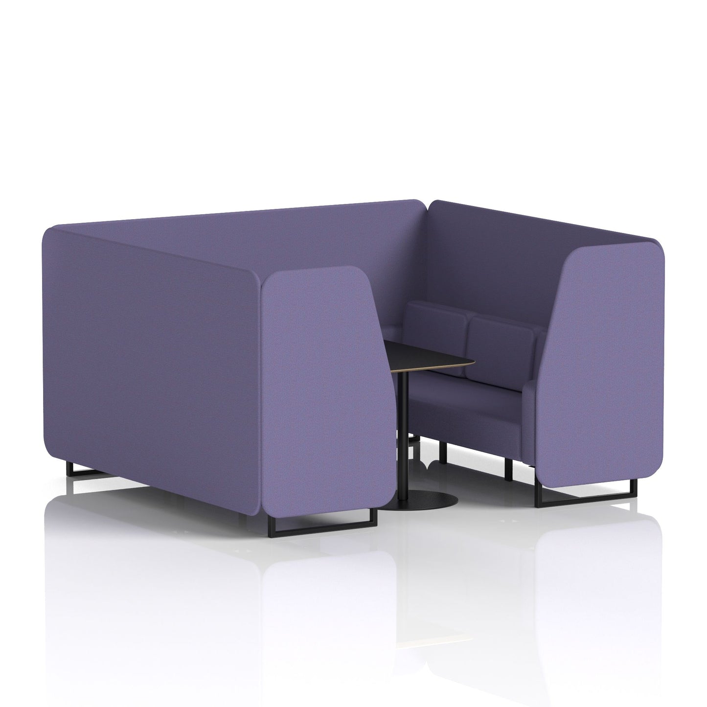 Brixworth Booth With Black Table In Single Tone (Part 1)
