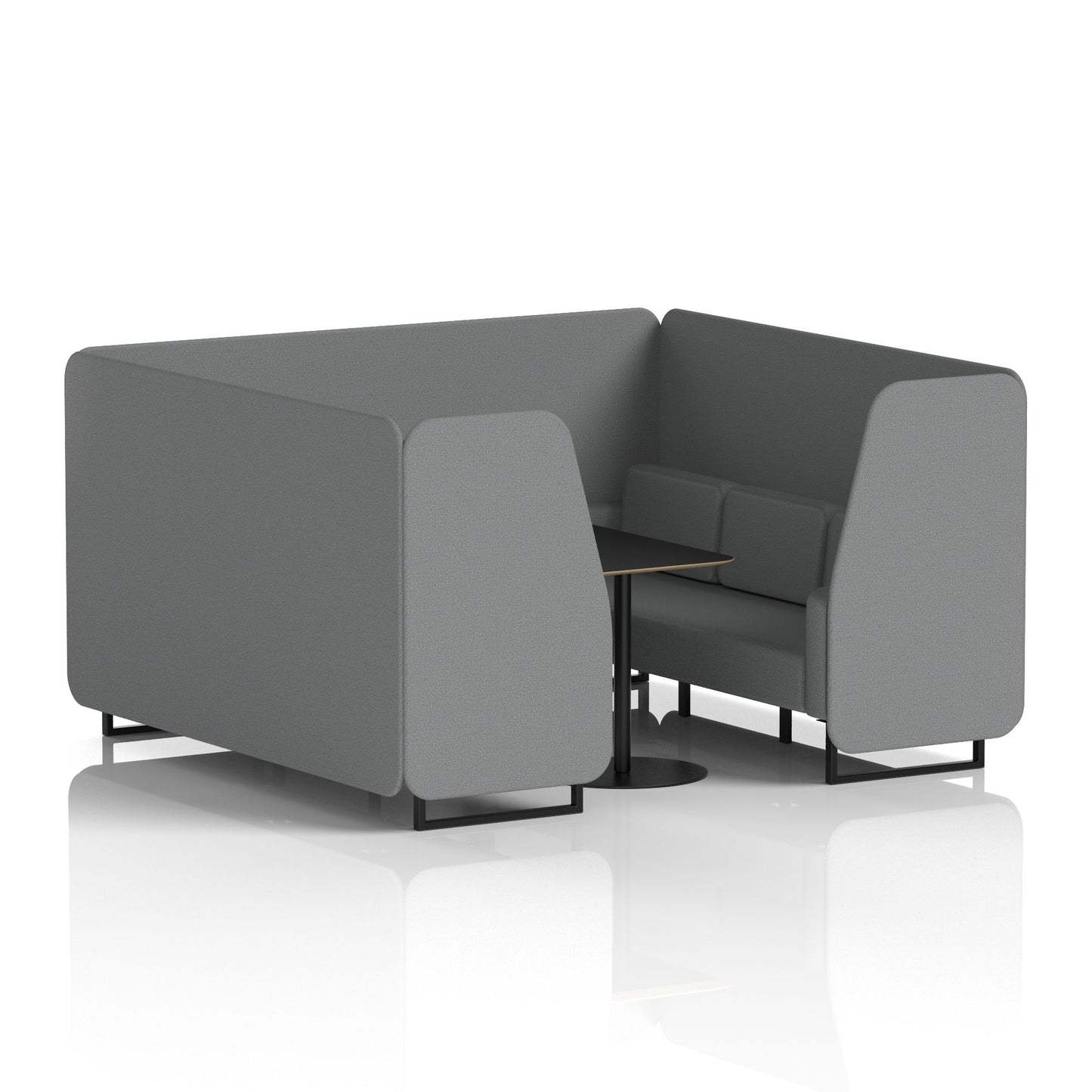 Brixworth Booth With Black Table In Single Tone (Part 1)