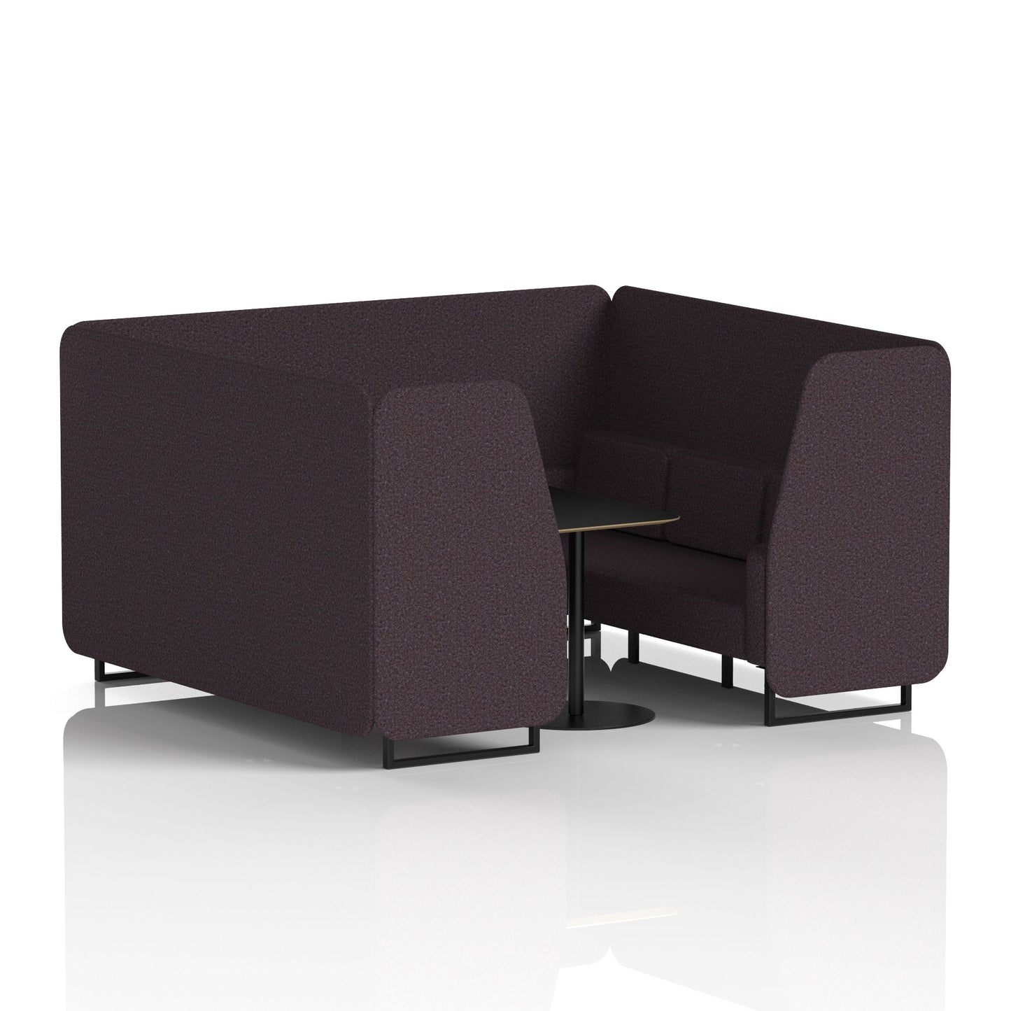 Brixworth Booth With Black Table In Single Tone (Part 1)