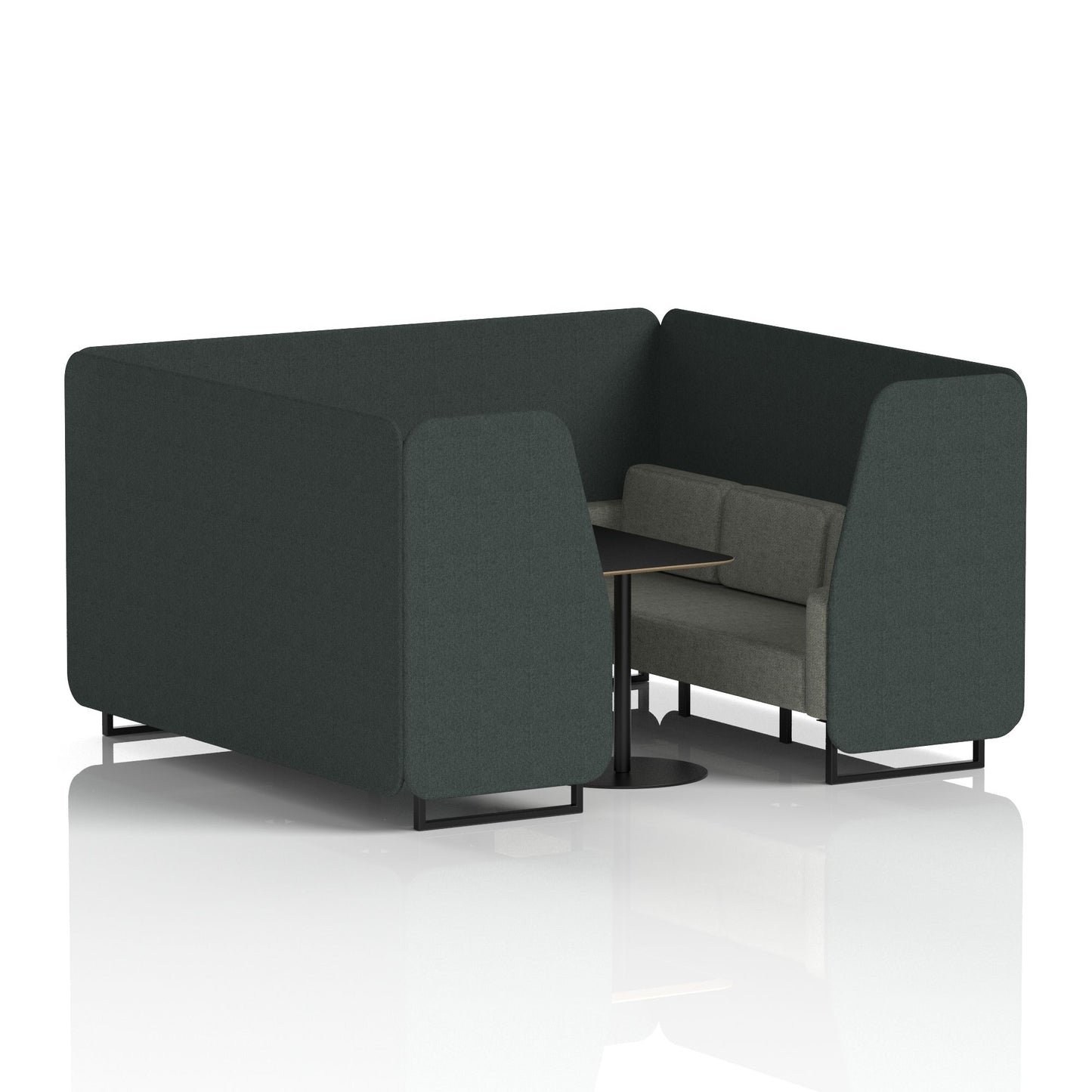 Brixworth Booth With Black Table In Two Tone (Part 1)
