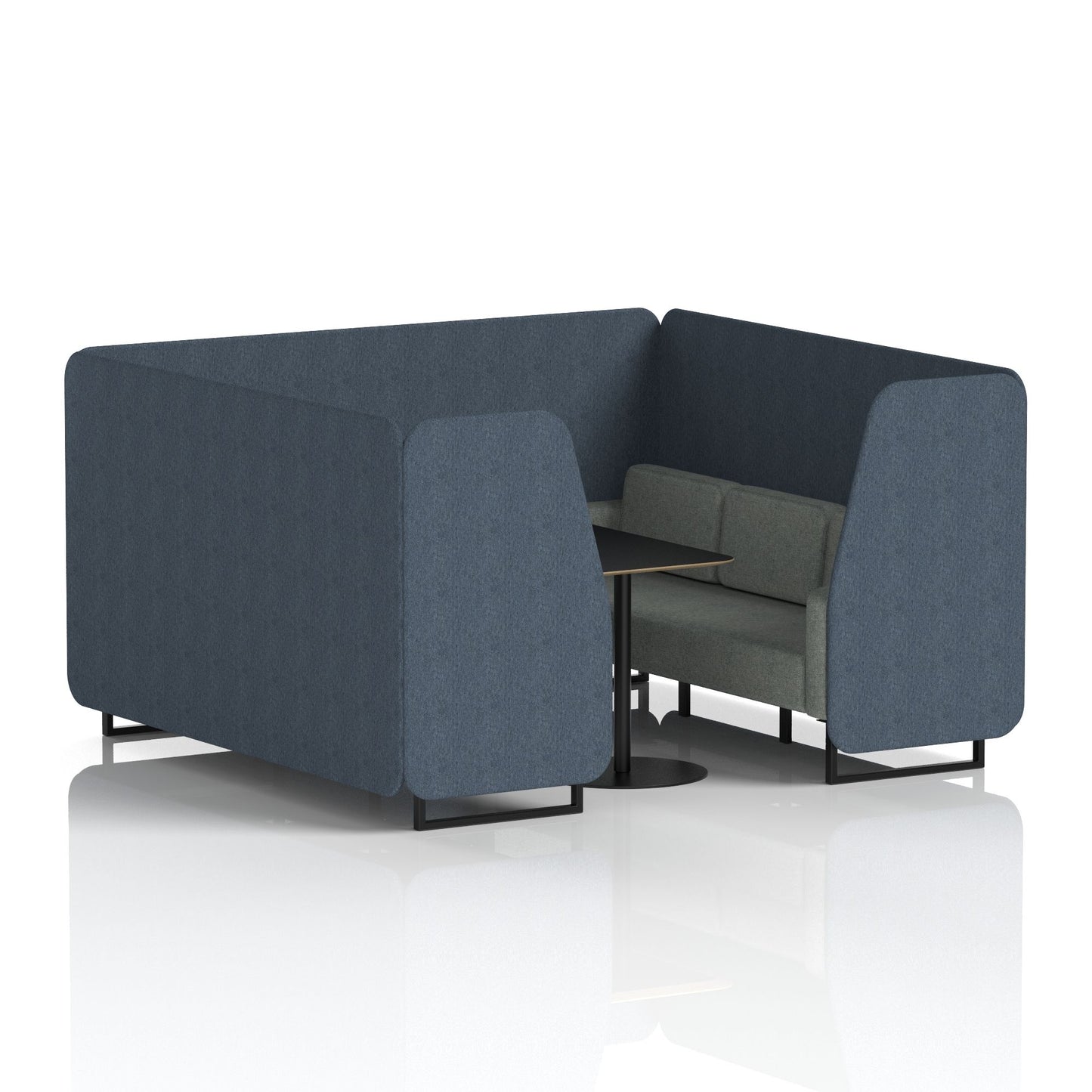 Brixworth Booth With Black Table In Two Tone (Part 1)