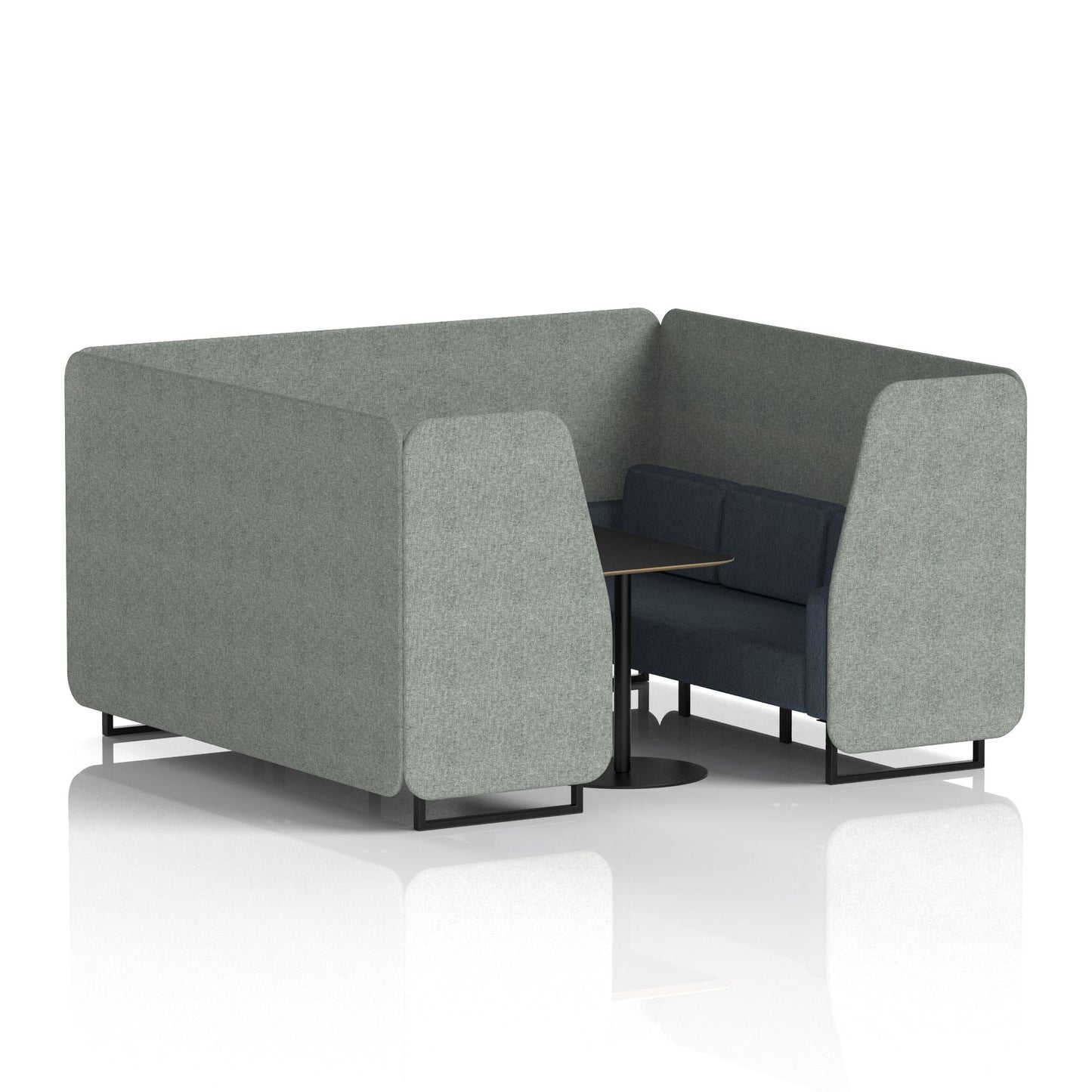Brixworth Booth With Black Table In Two Tone (Part 1)