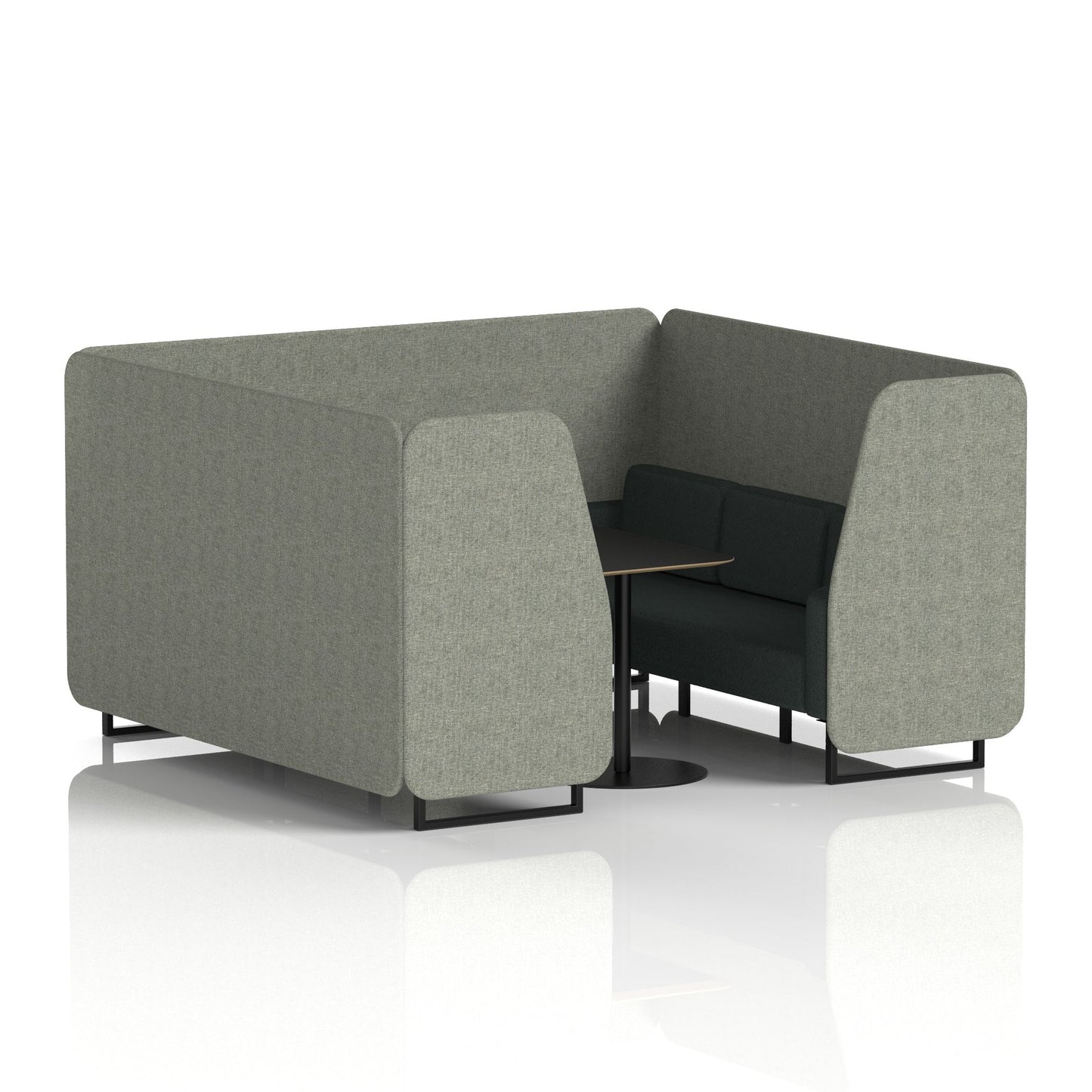 Brixworth Booth With Black Table In Two Tone (Part 1)