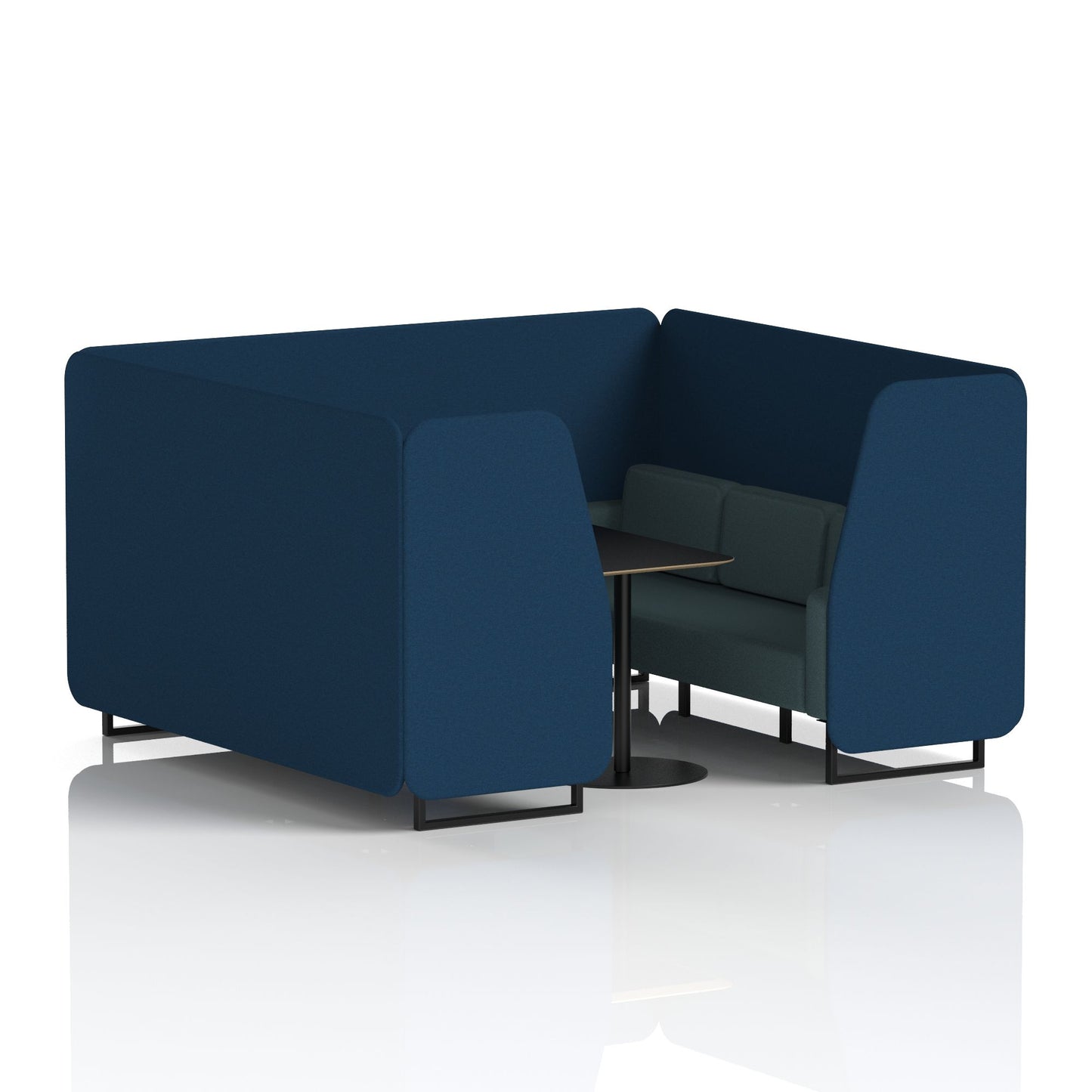 Brixworth Booth With Black Table In Two Tone (Part 1)