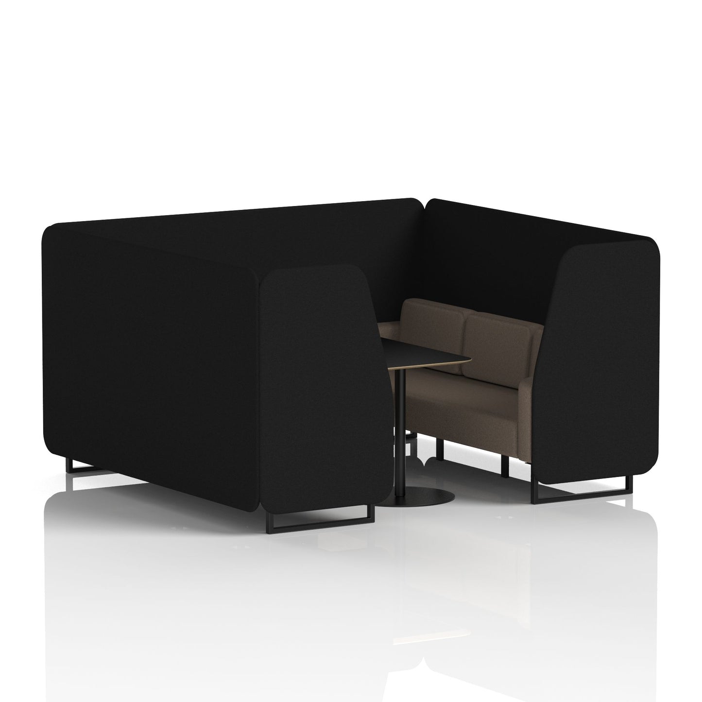 Brixworth Booth With Black Table In Two Tone (Part 1)
