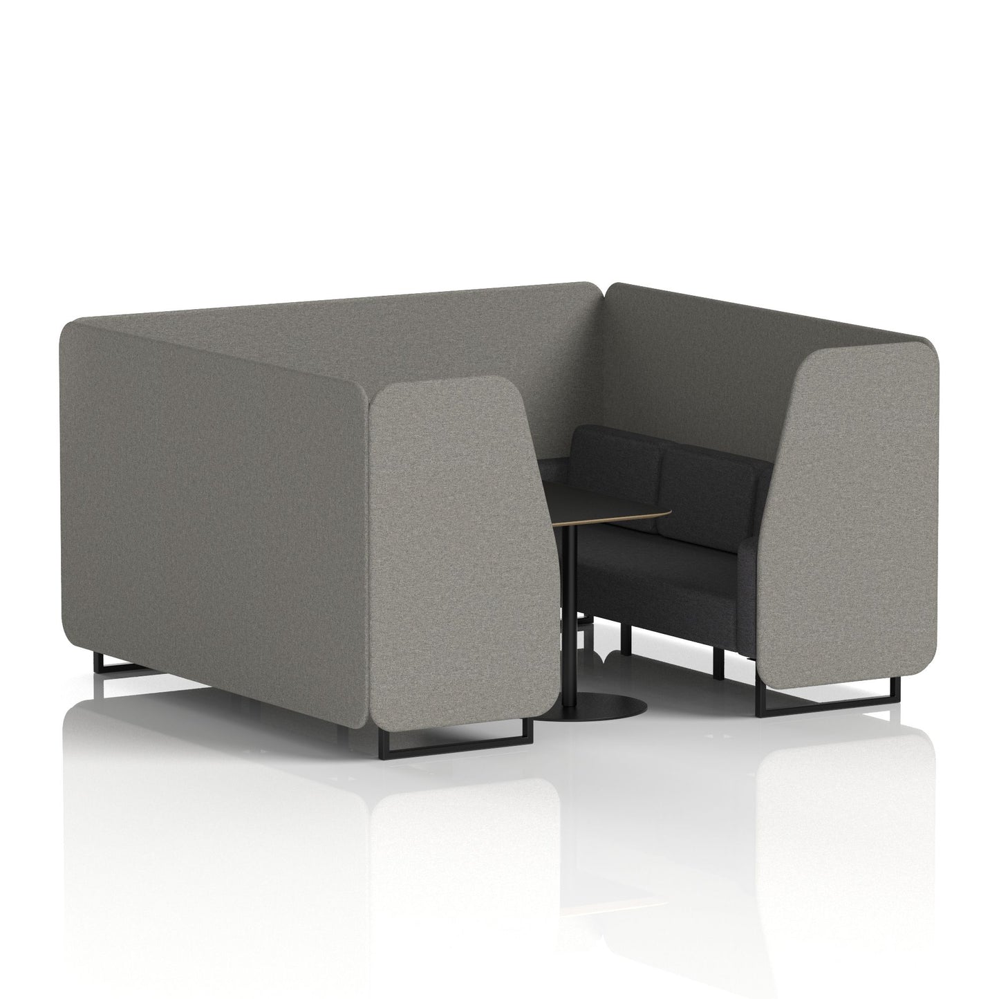 Brixworth Booth With Black Table In Two Tone (Part 1)