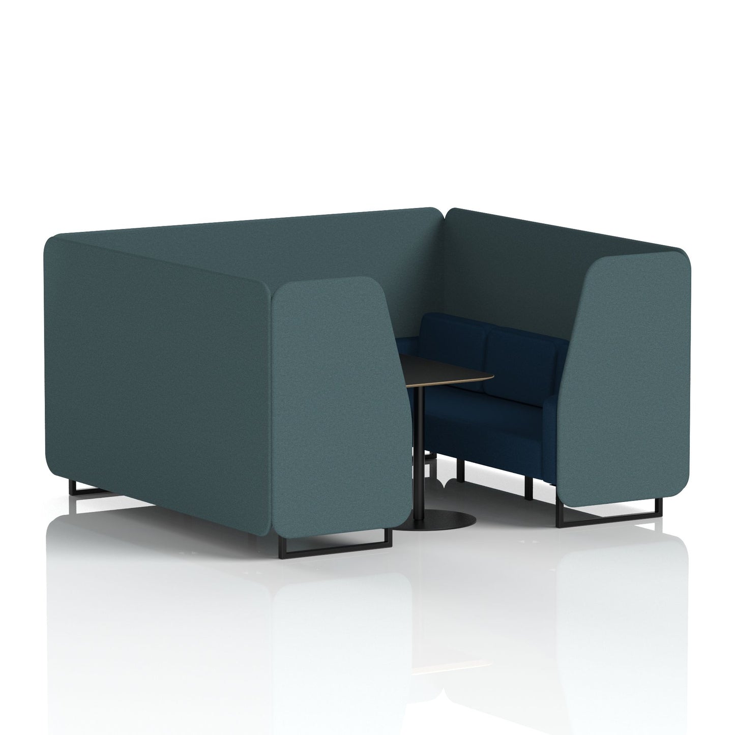Brixworth Booth With Black Table In Two Tone (Part 1)