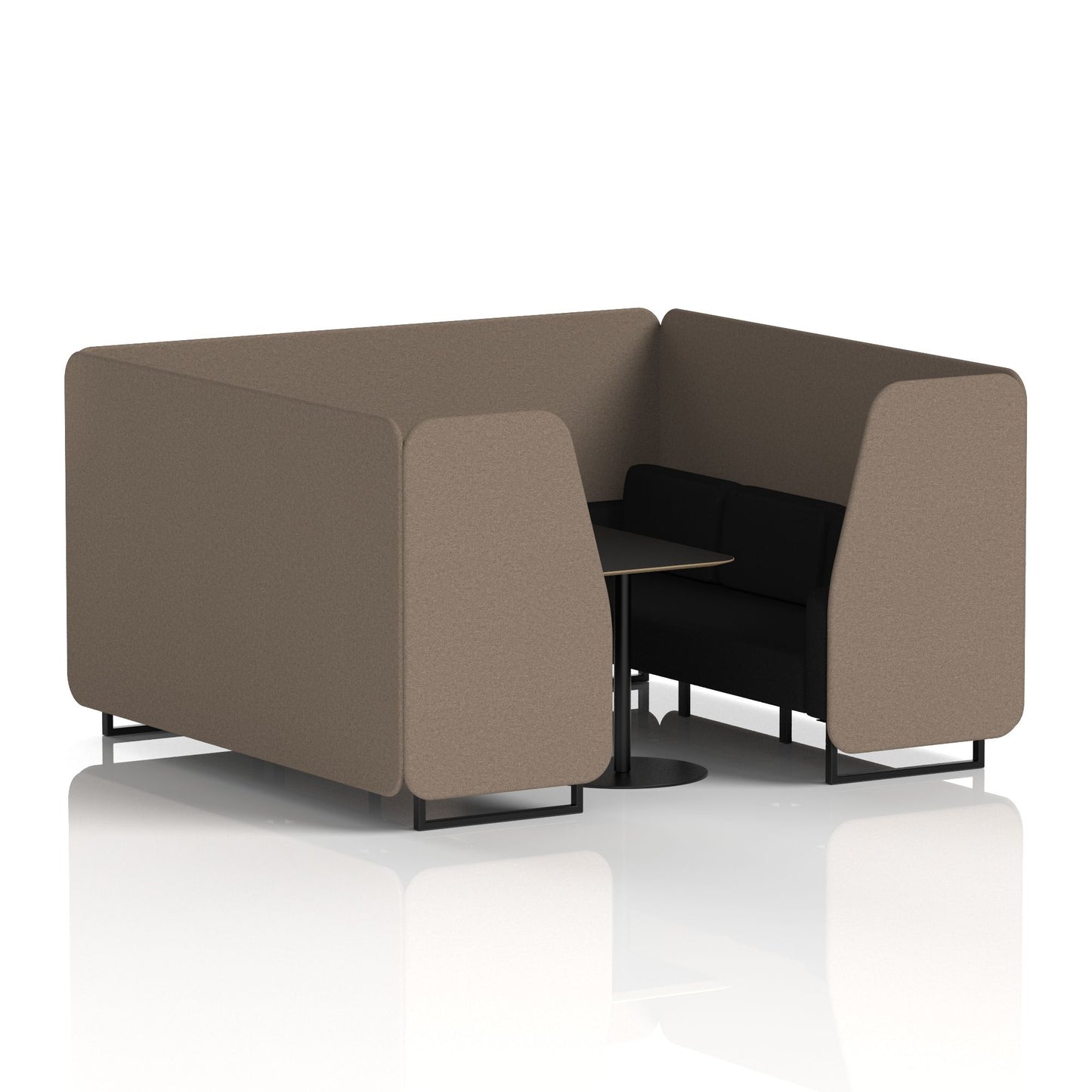 Brixworth Booth With Black Table In Two Tone (Part 1)