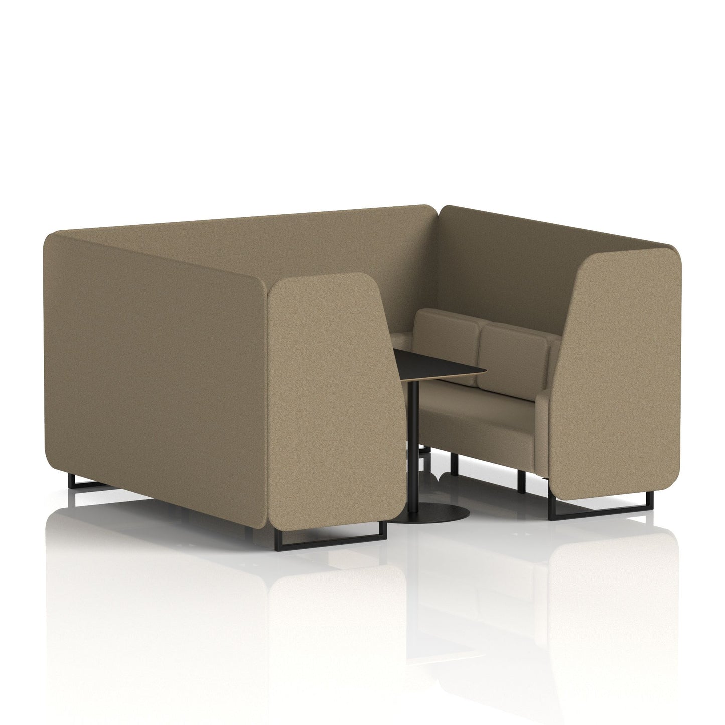Brixworth Booth With Black Table In Two Tone (Part 1)