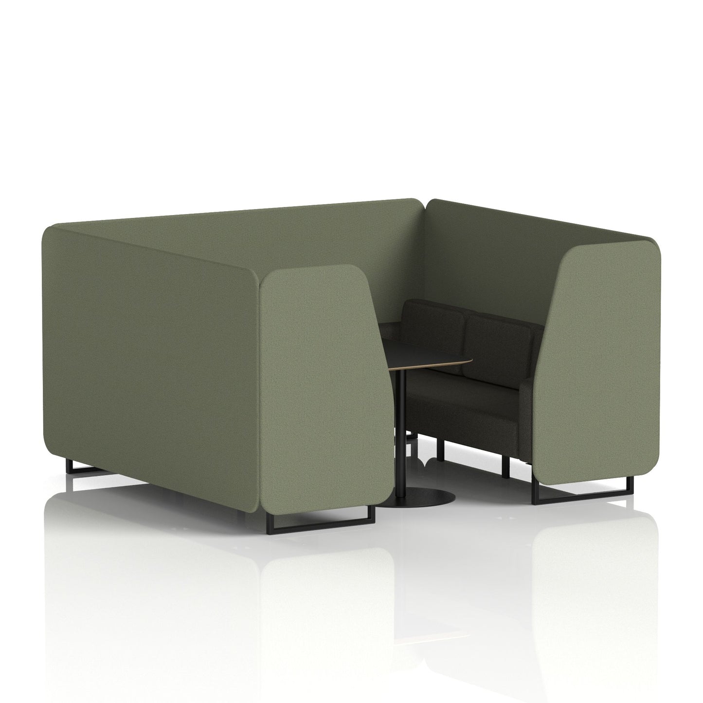 Brixworth Booth With Black Table In Two Tone (Part 1)