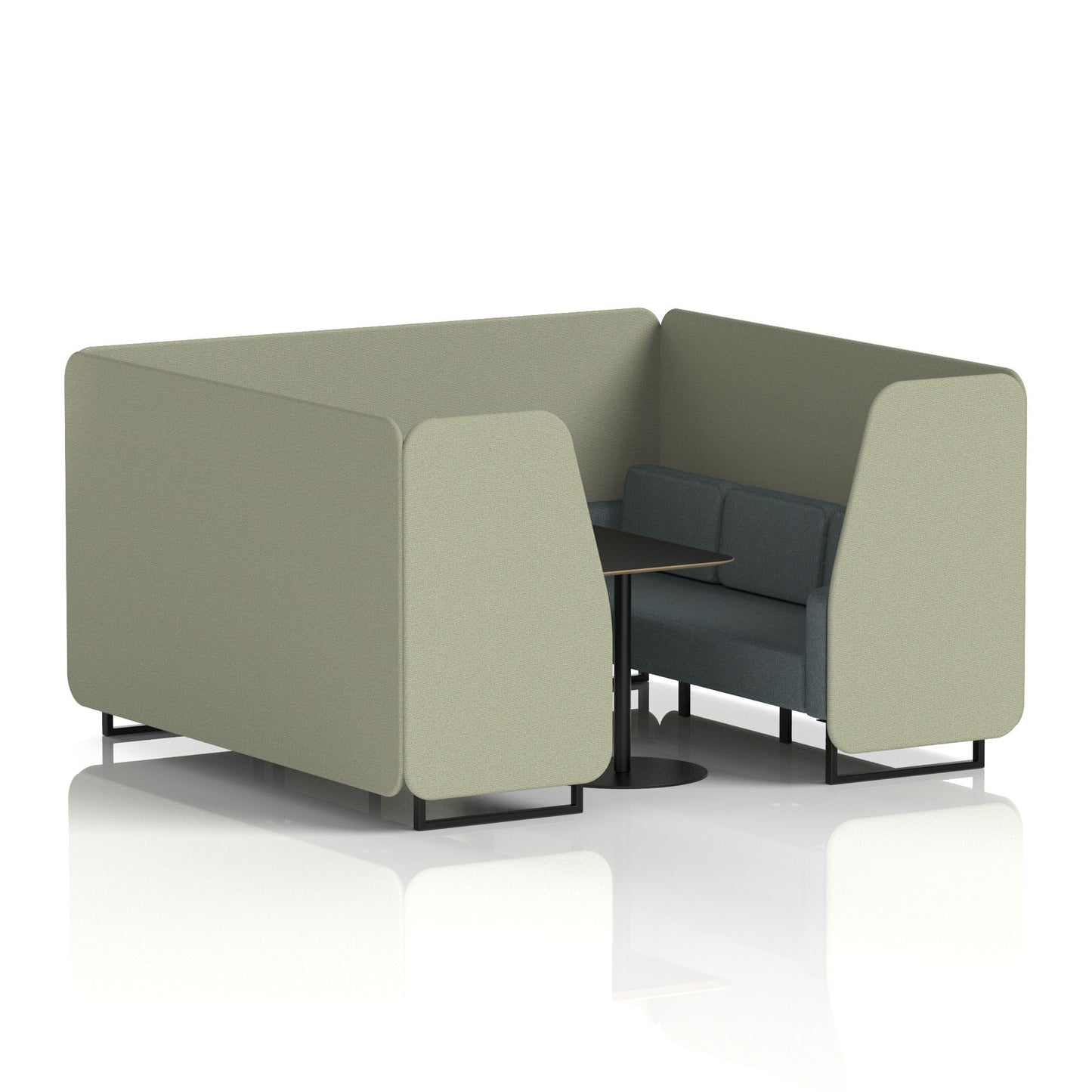 Brixworth Booth With Black Table In Two Tone (Part 1)