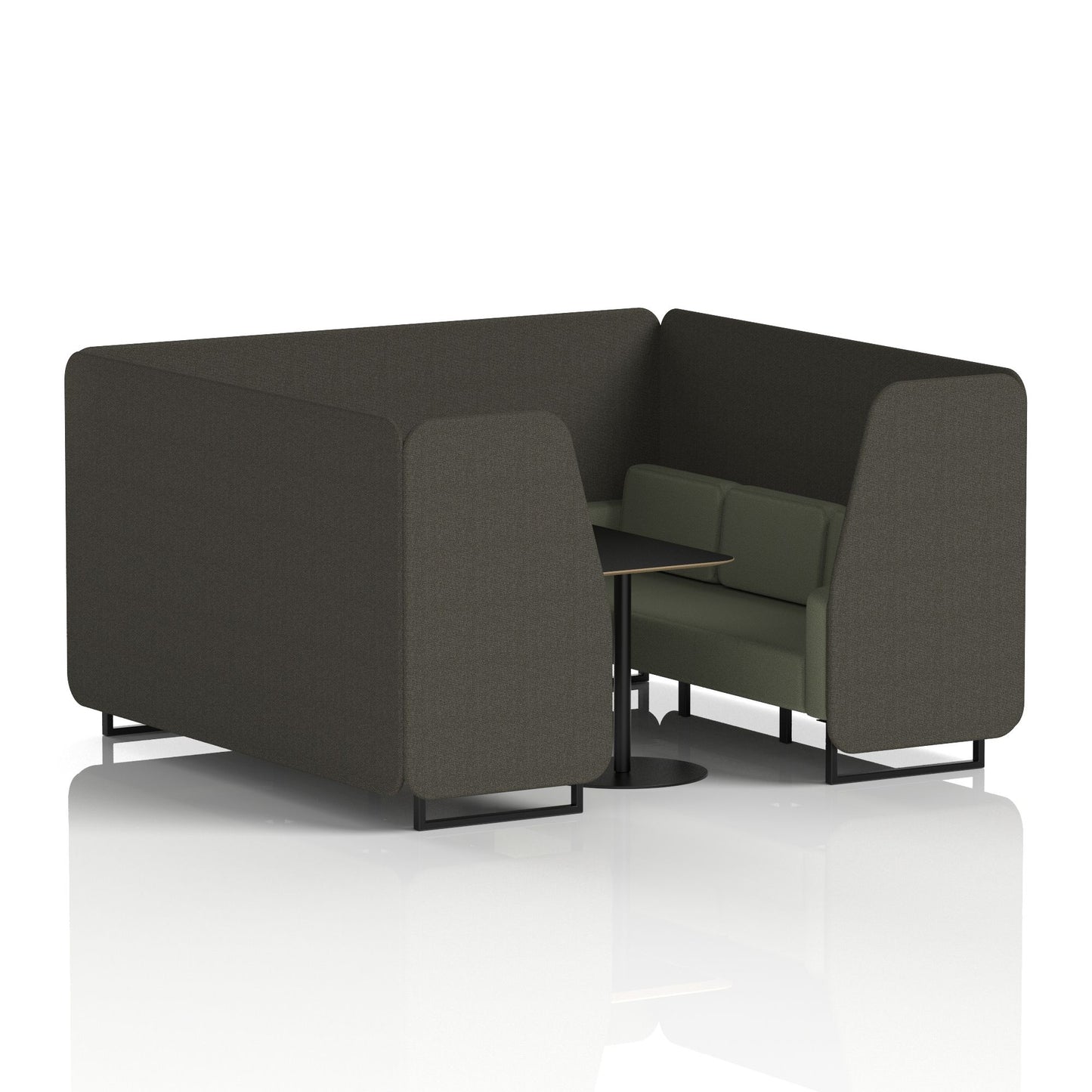 Brixworth Booth With Black Table In Two Tone (Part 1)