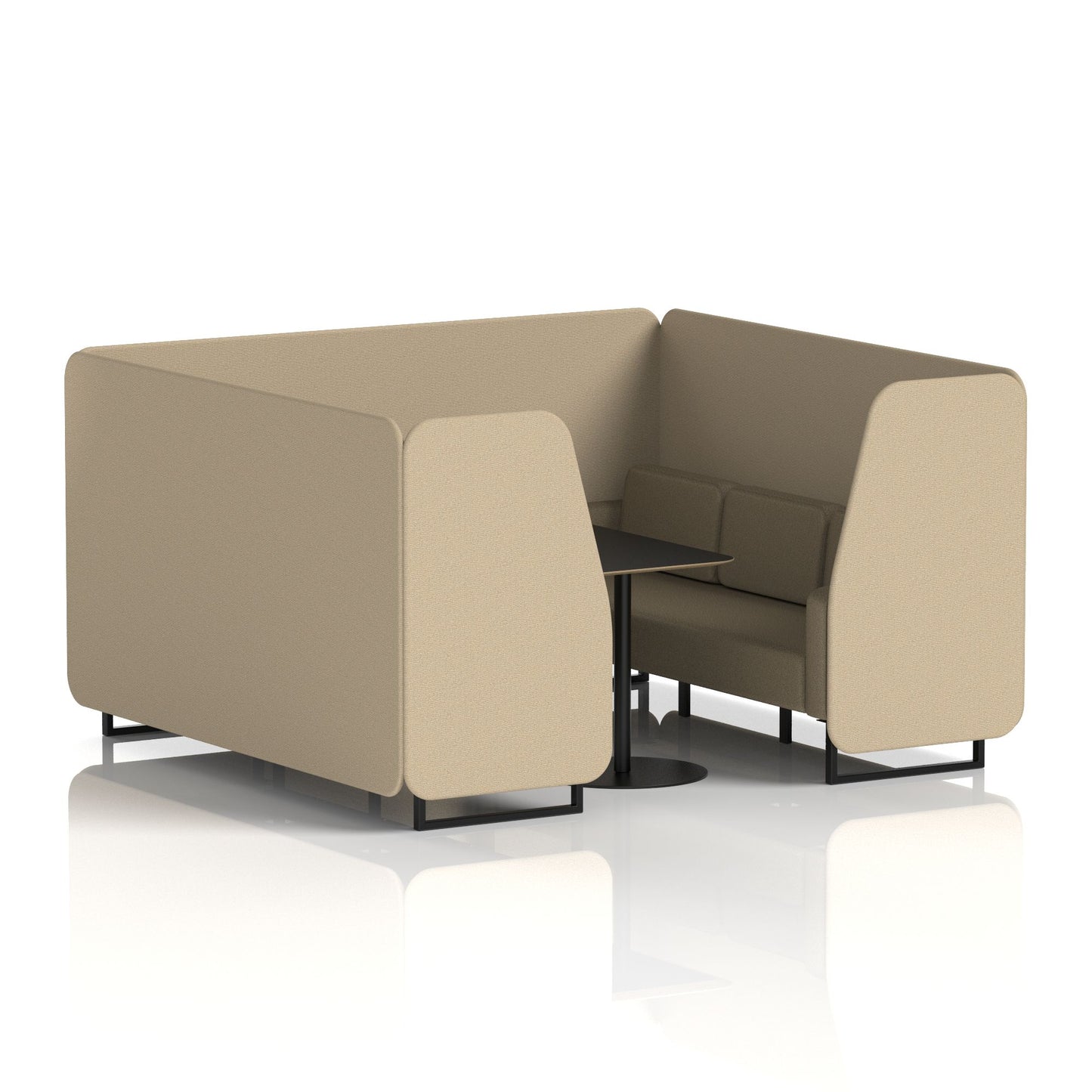 Brixworth Booth With Black Table In Two Tone (Part 1)