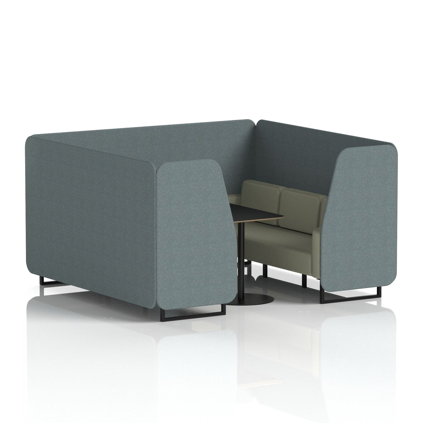 Brixworth Booth With Black Table In Two Tone (Part 1)
