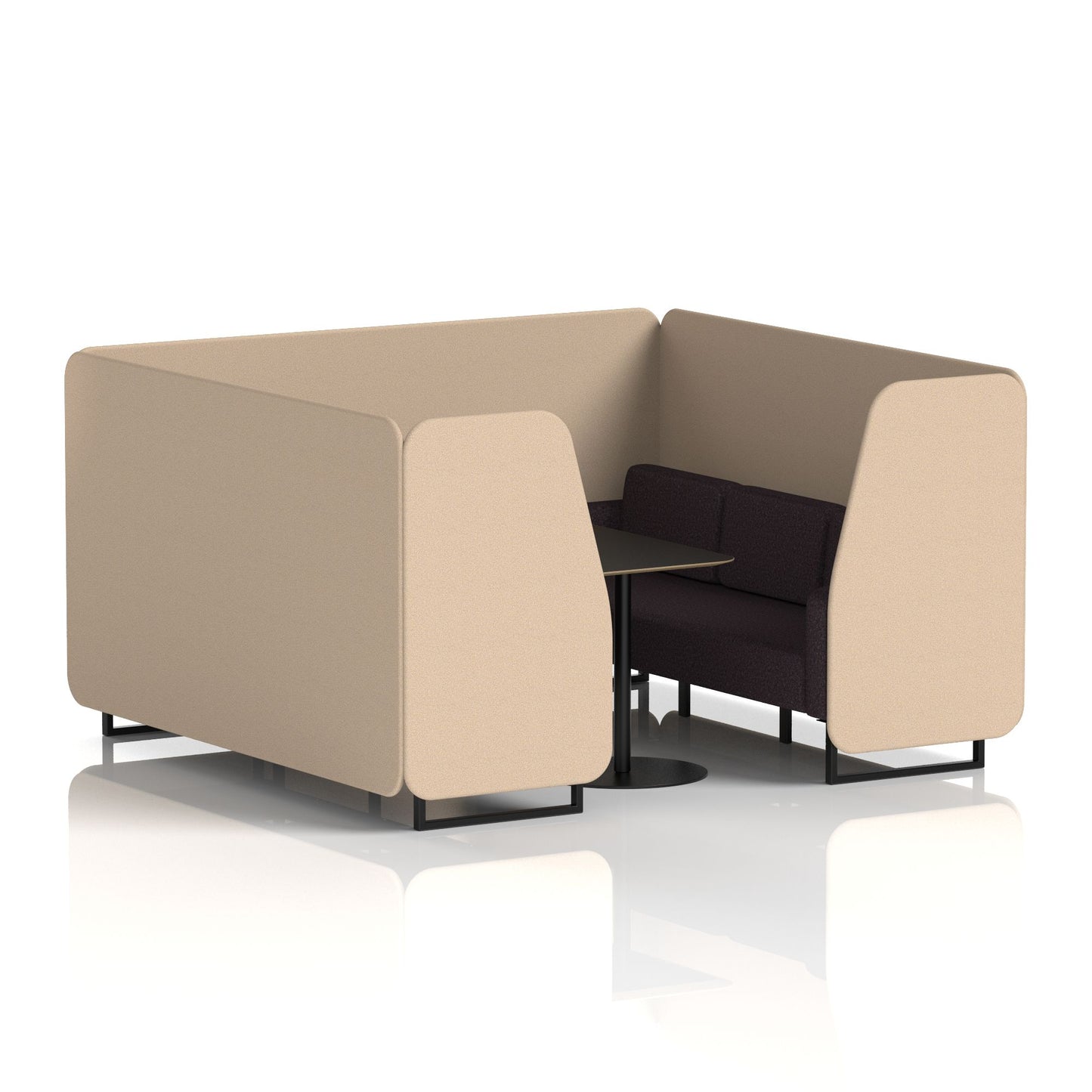 Brixworth Booth With Black Table In Two Tone (Part 1)